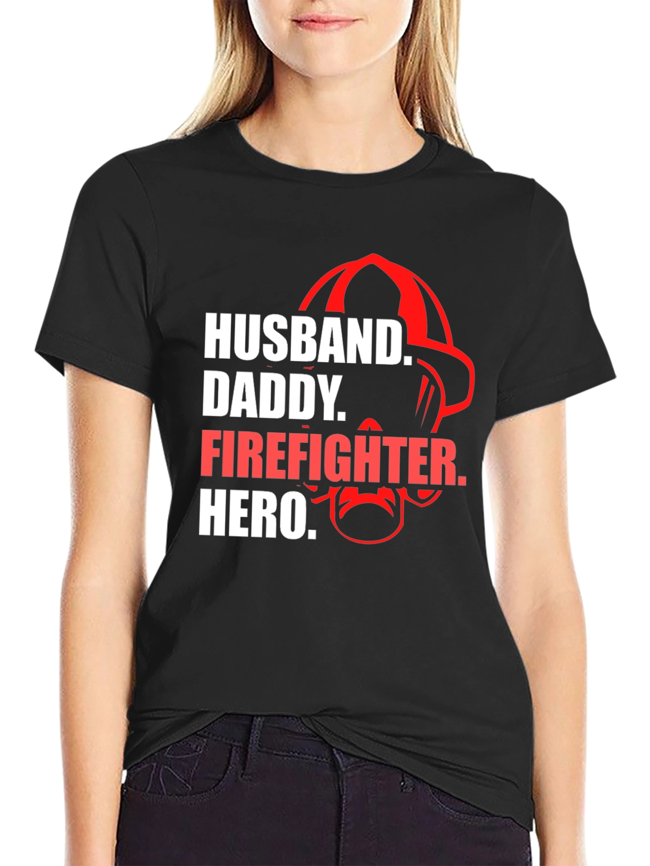 Husband Daddy Firefighter Hero T-Shirt