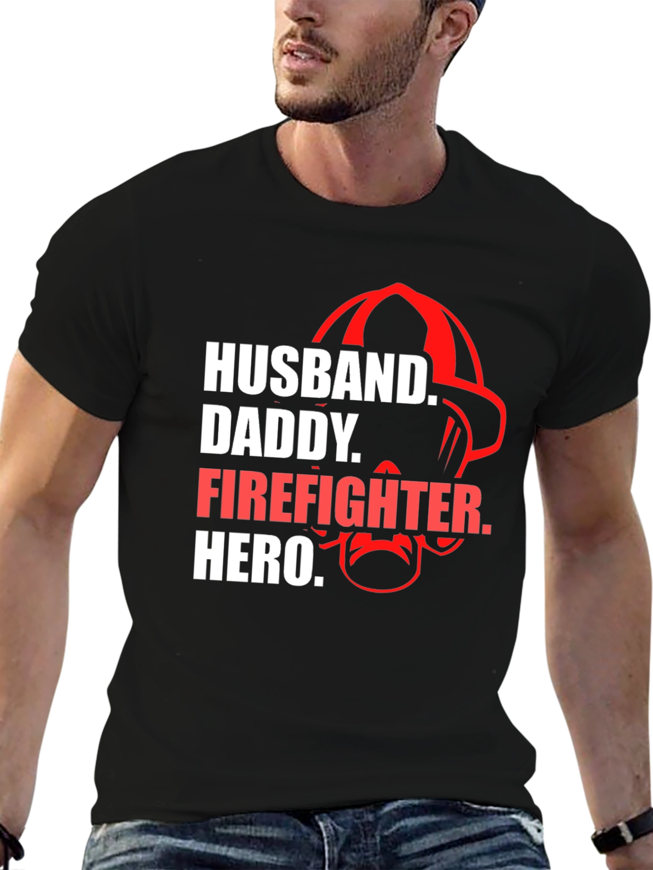 Husband Daddy Firefighter Hero T-Shirt