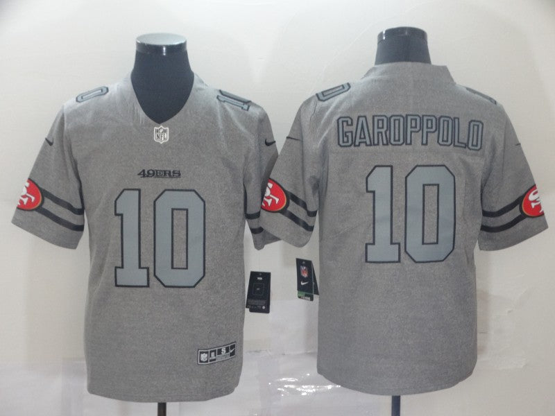 Men's San Francisco 49ers Jimmy Garoppolo #10 Gray Game Jerseys