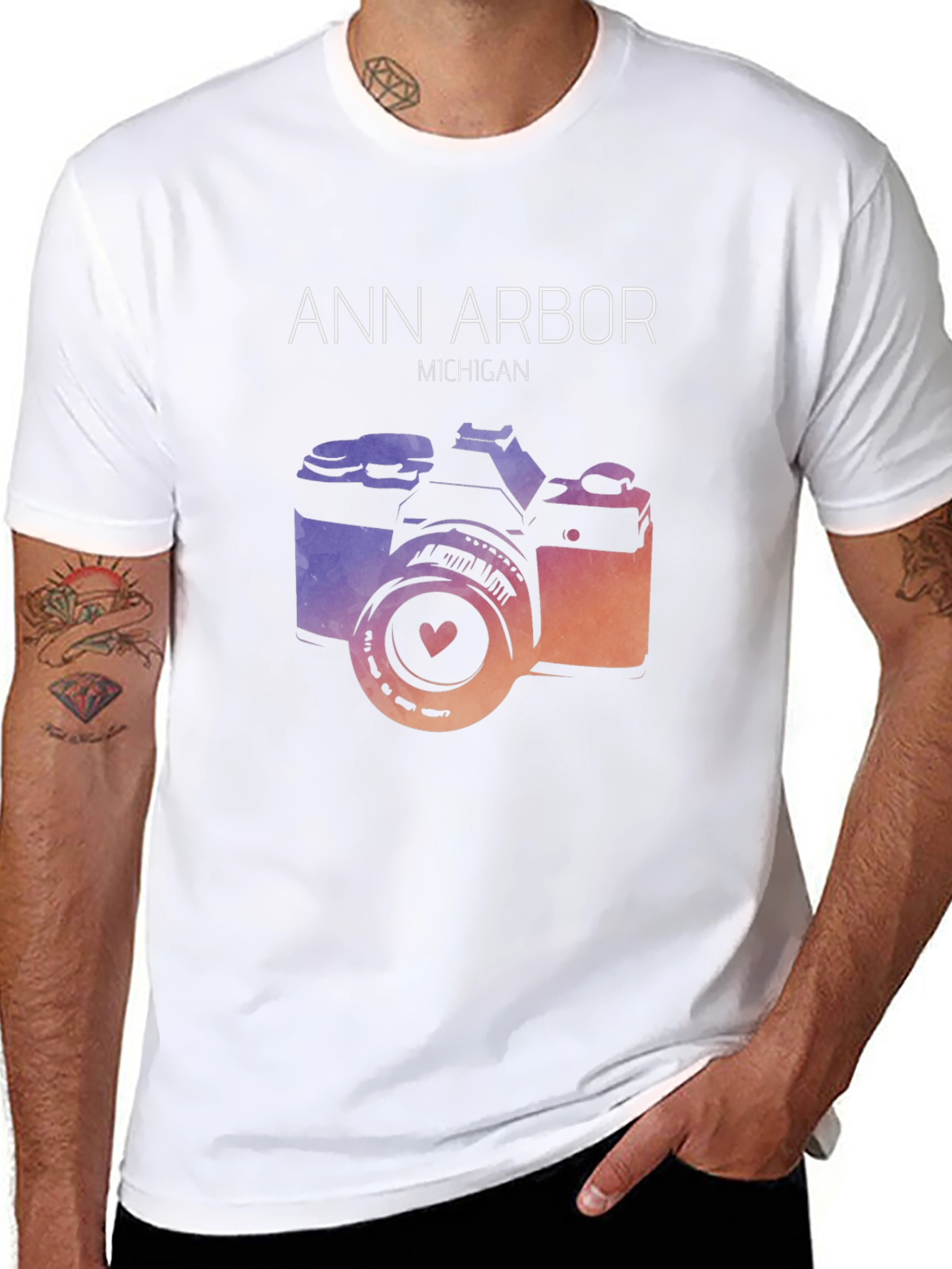 Ann Arbor Michigan Camera T-Shirt