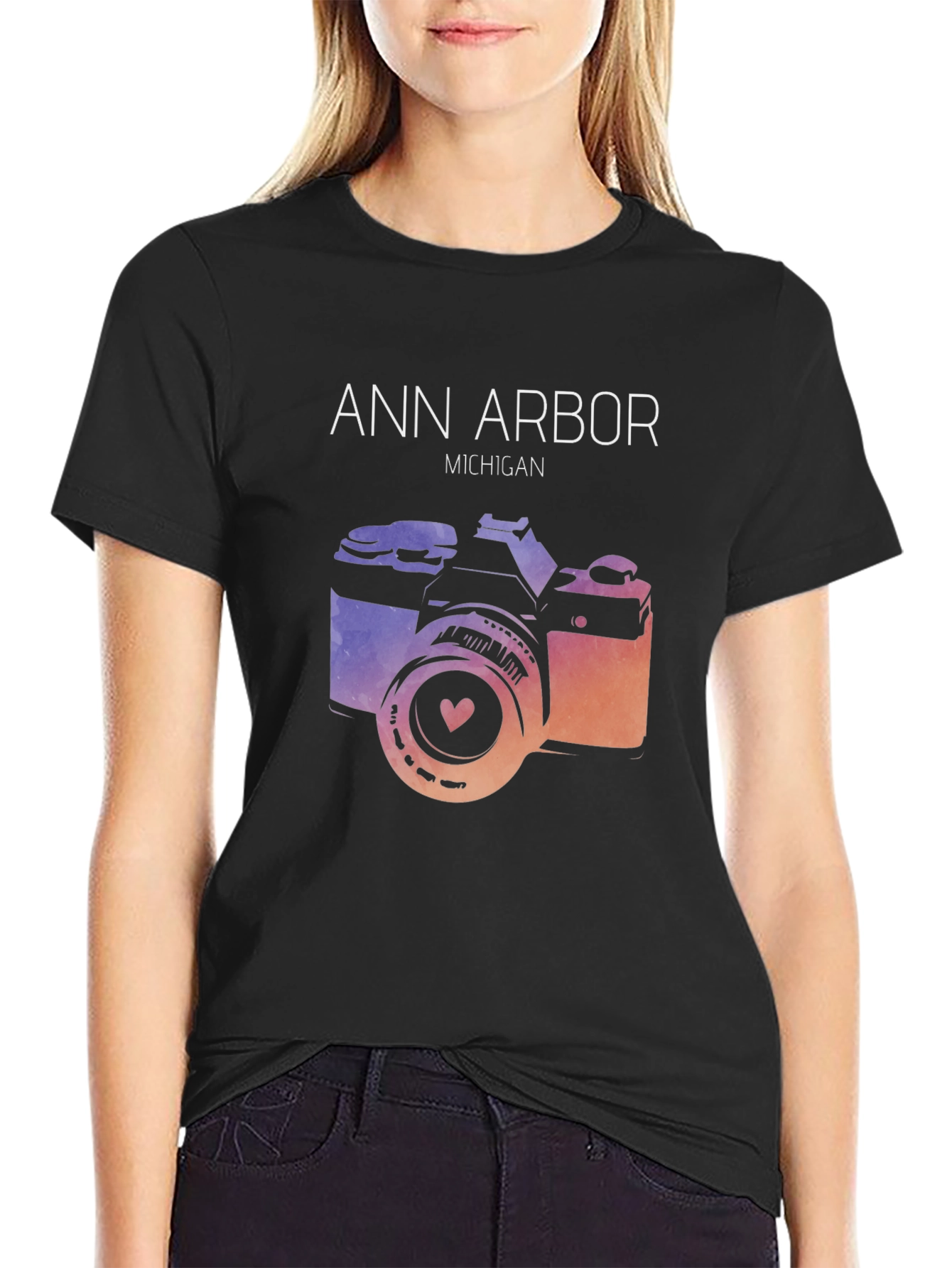 Ann Arbor Michigan Camera T-Shirt