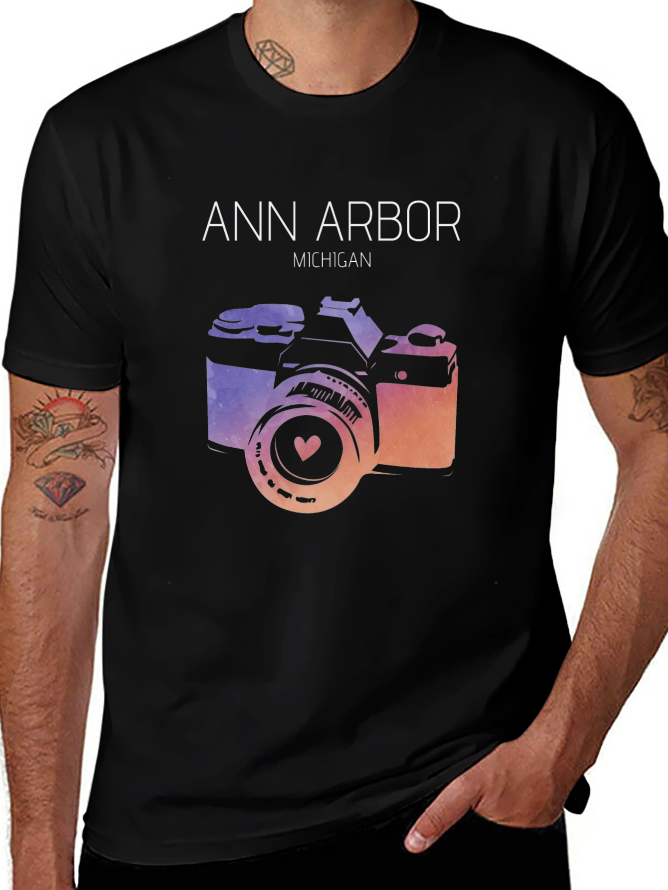 Ann Arbor Michigan Camera T-Shirt