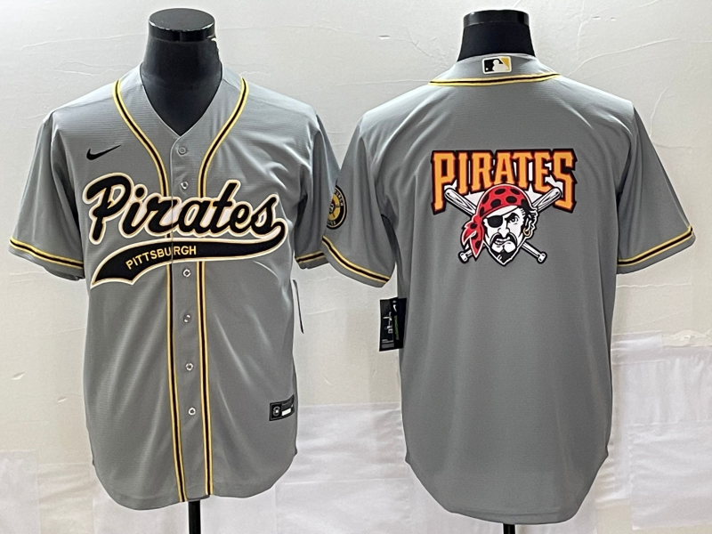 Men's Pittsburgh Pirates Gray Replica Team Jerseys Joint Edition