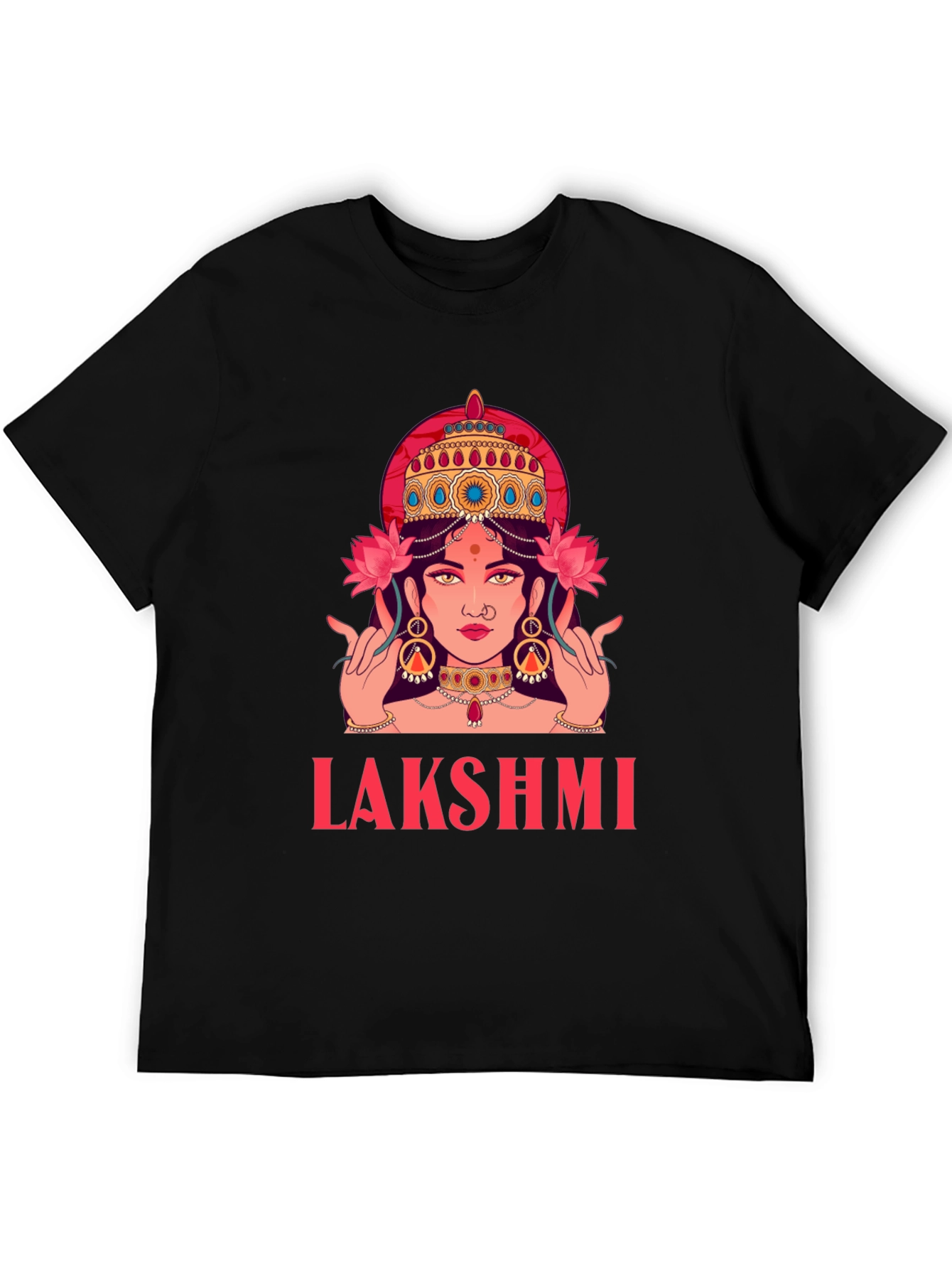 Lakshmi Graphic Tee - Divine Indian Goddess Shirt