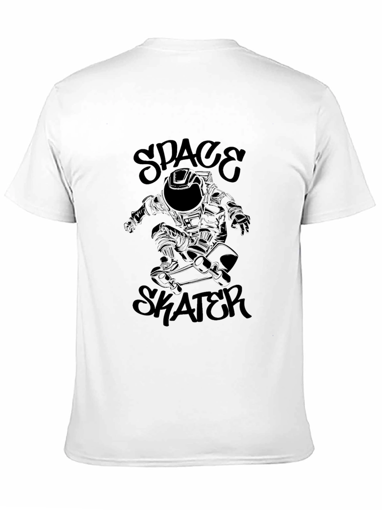 Space Skater Black Graphic Tee