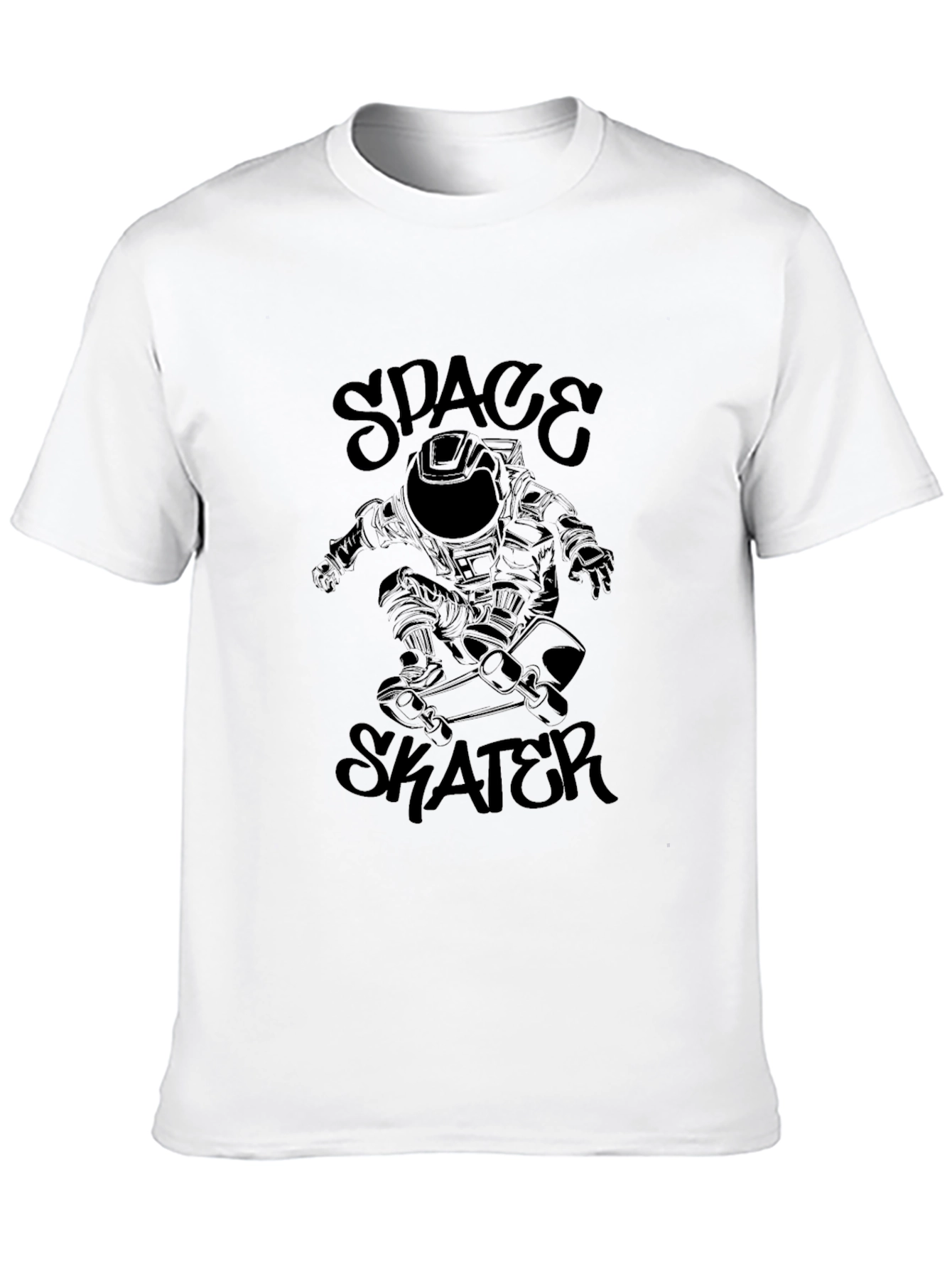Space Skater Black Graphic Tee