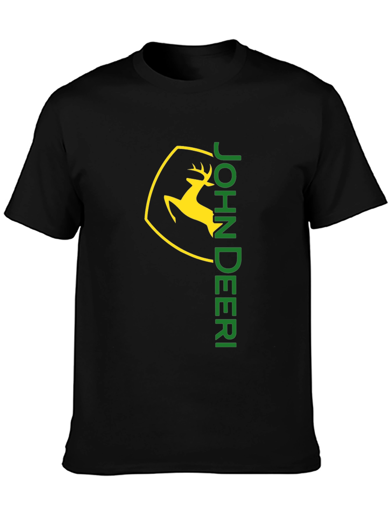 John Deere Black T-Shirt - Deer Logo