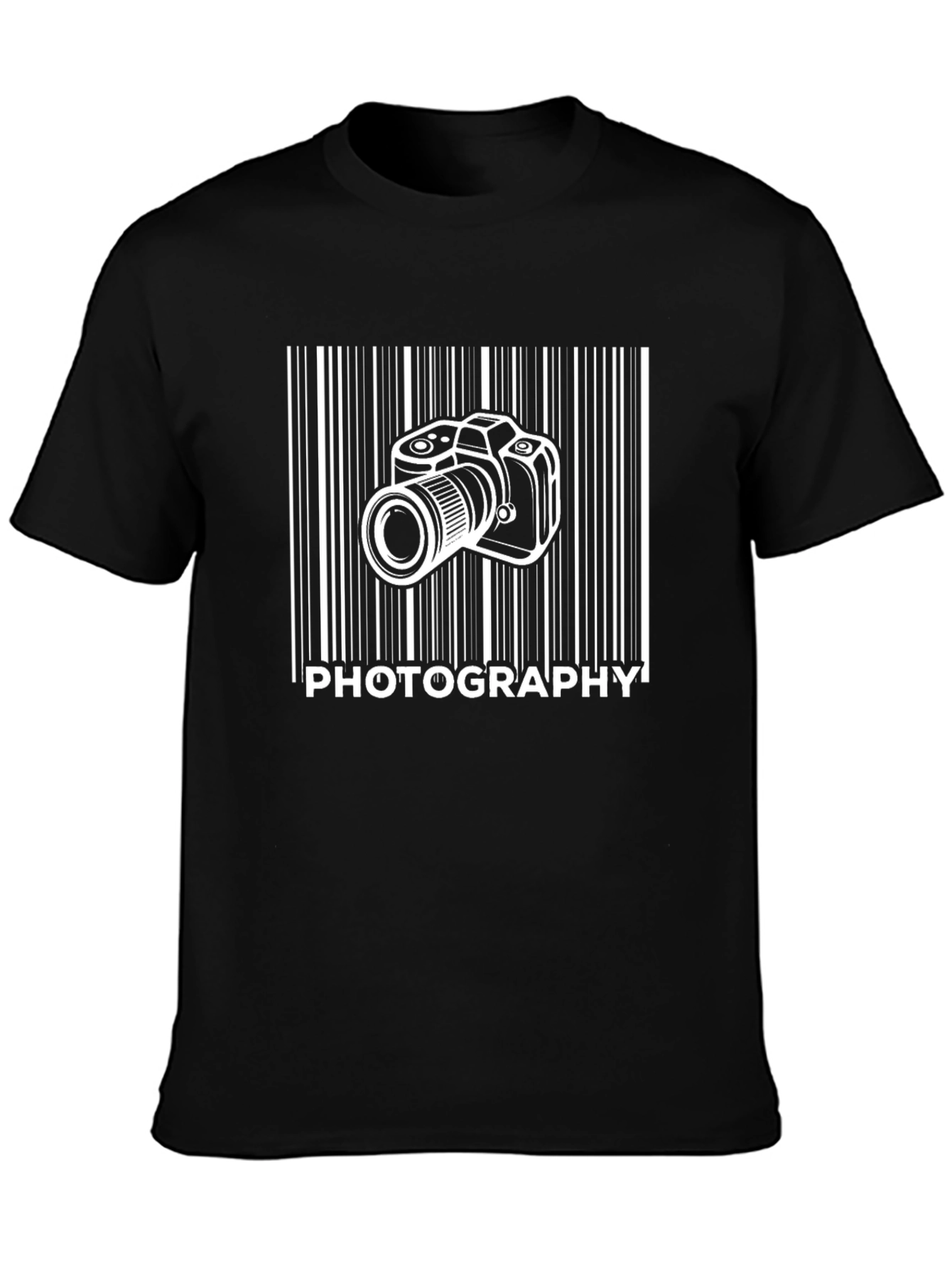 Photography Barcode T-Shirt - Camera Lover Tee