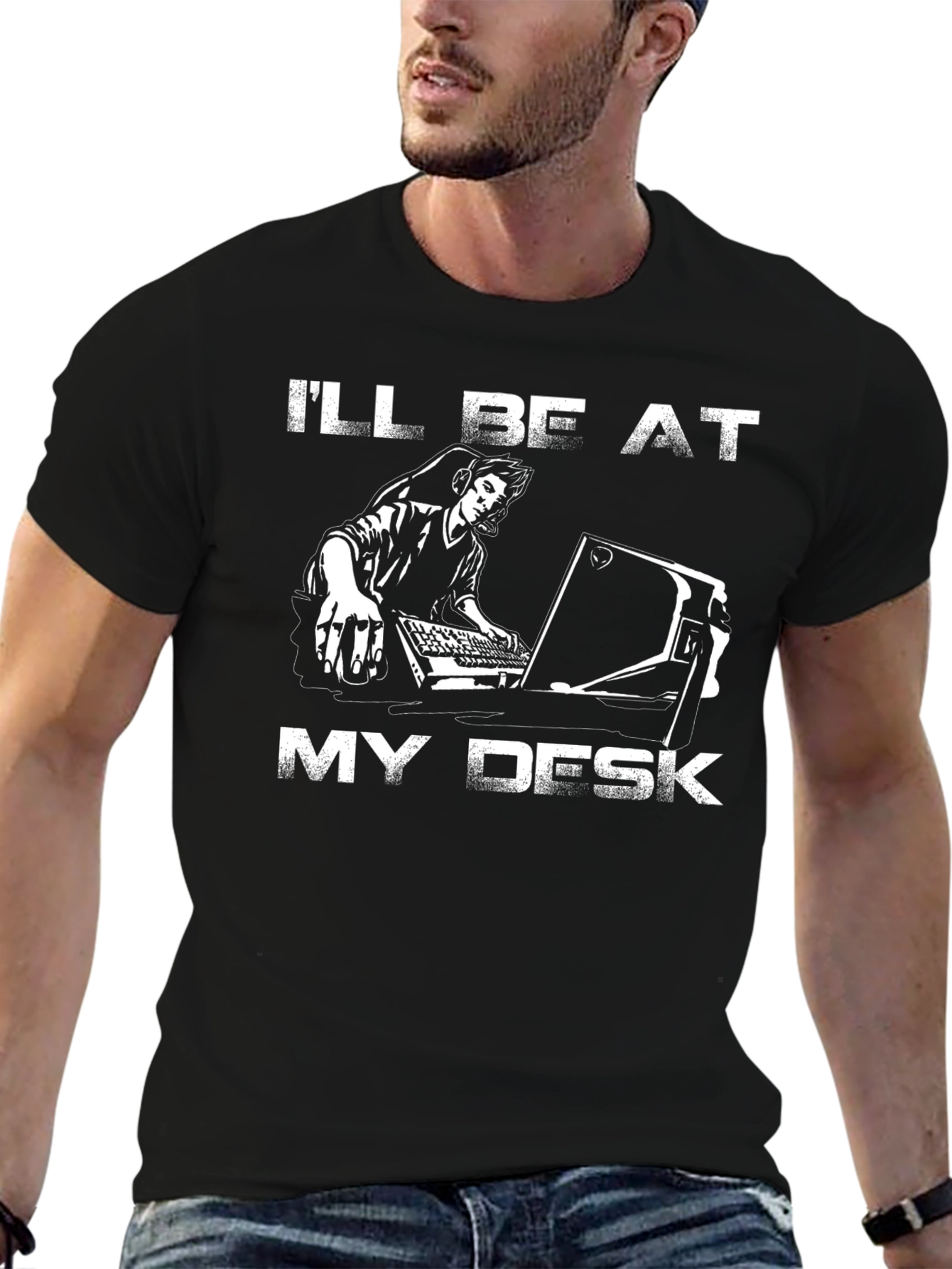 Gamer Graphic Tee - Ill Be At My Desk