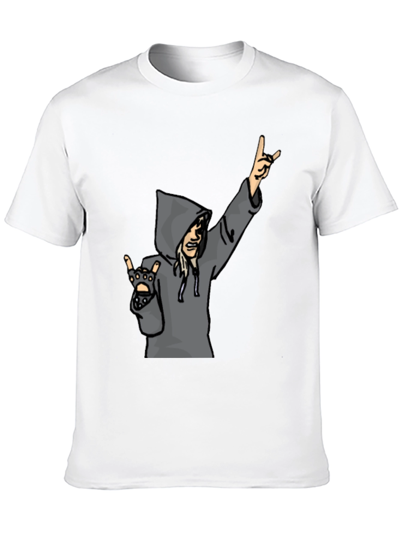 Cartoon Rocker Graphic T-Shirt
