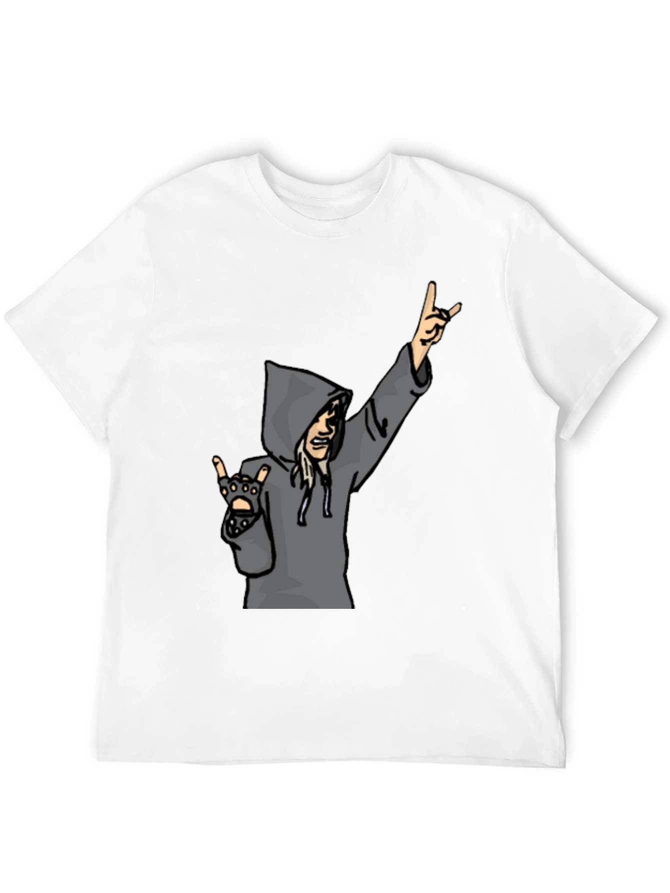 Cartoon Rocker Graphic T-Shirt
