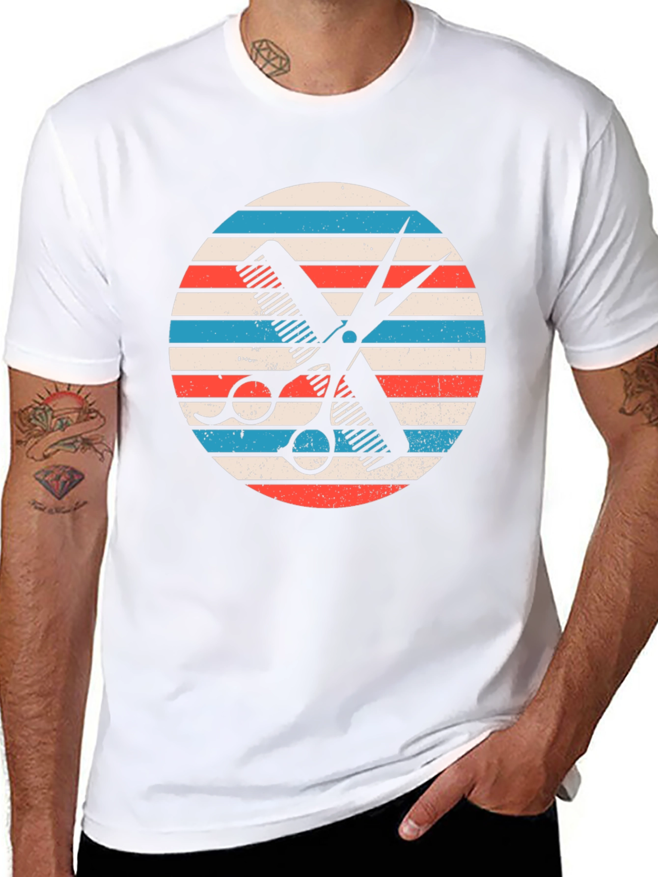 Barber Comb & Scissors Graphic Tee