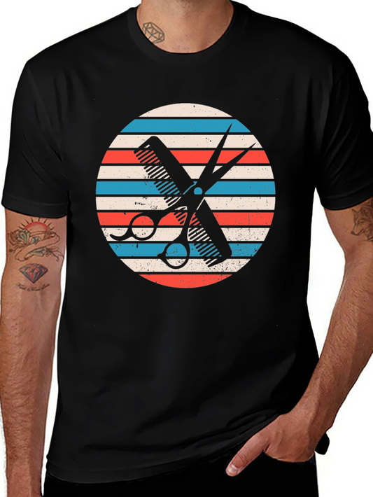 Barber Comb & Scissors Graphic Tee