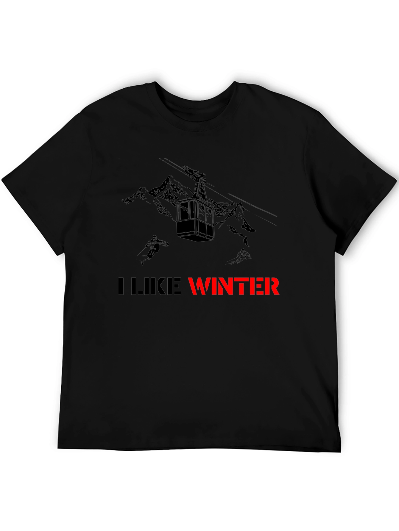 I Like Winter T-Shirt - Ski Lift Design