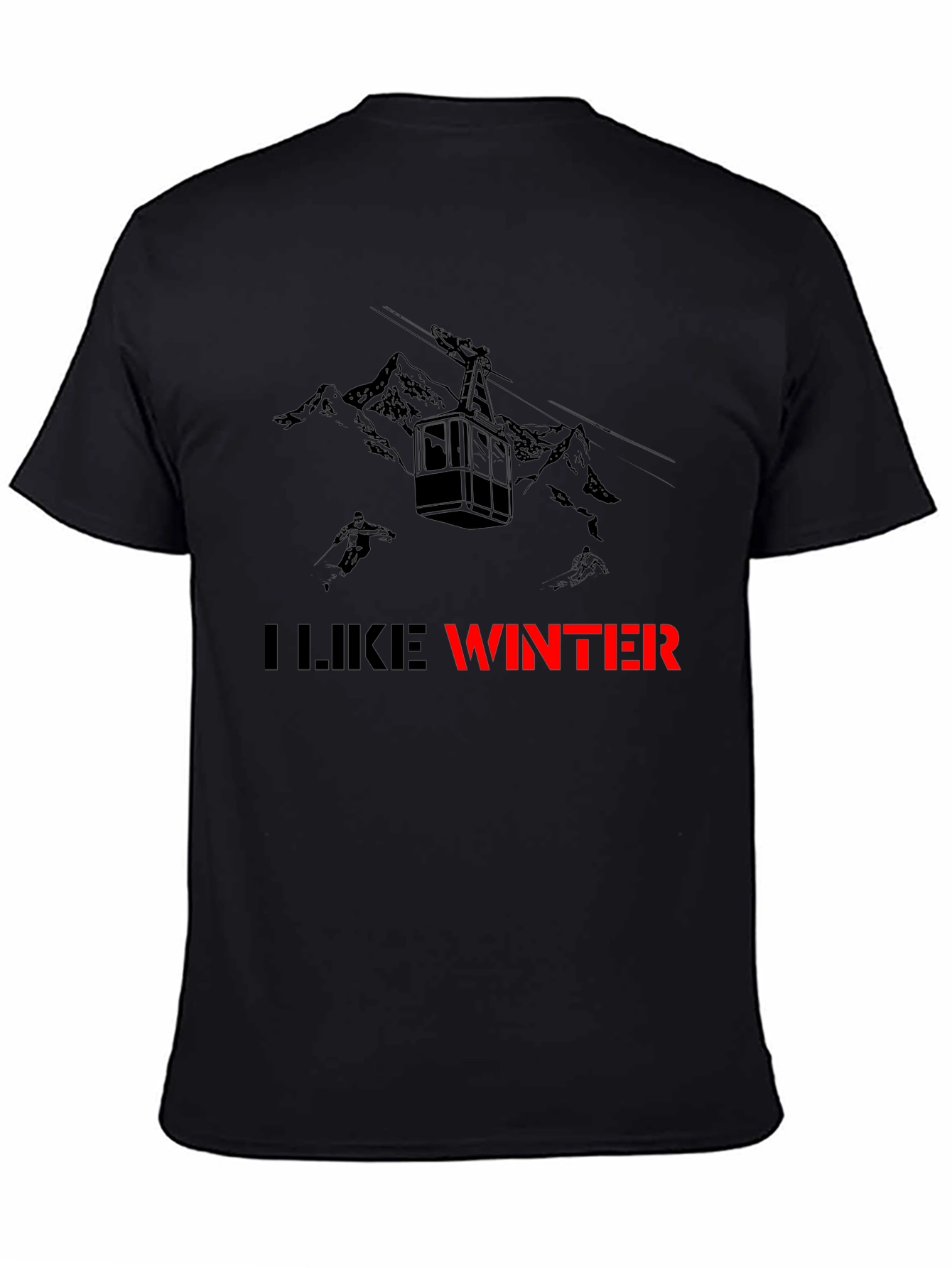 I Like Winter T-Shirt - Ski Lift Design
