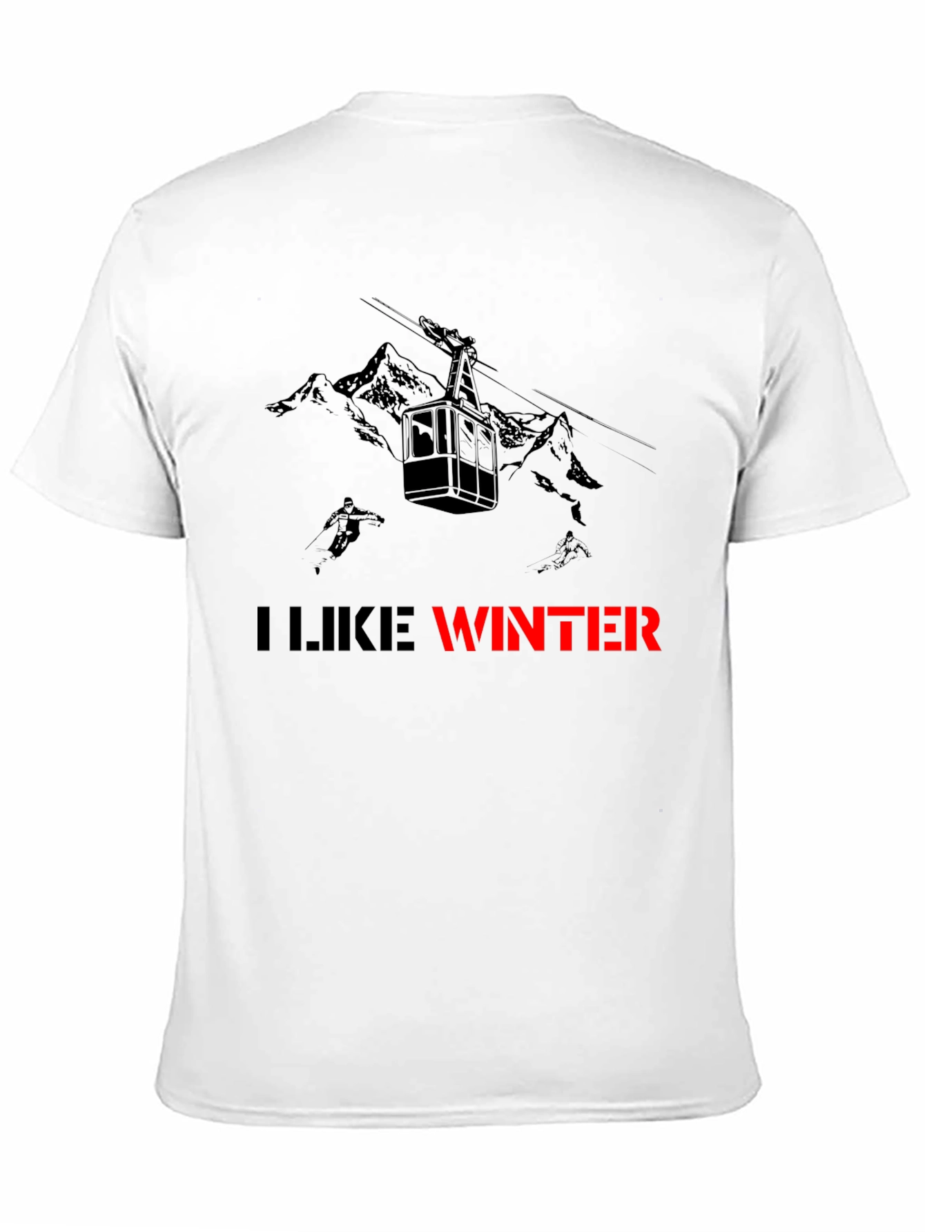 I Like Winter T-Shirt - Ski Lift Design
