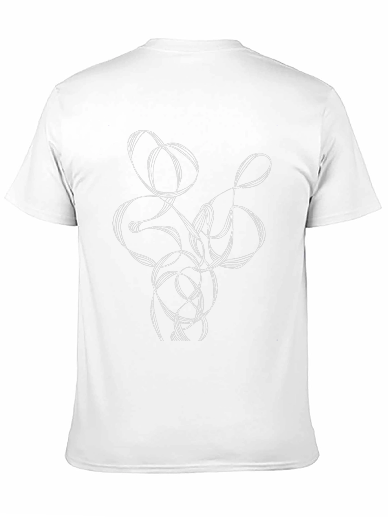 Abstract Line Art Graphic Tee - Black
