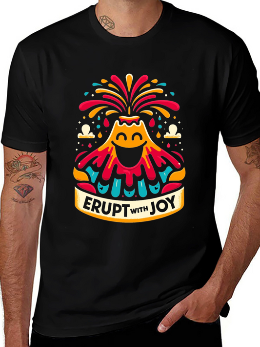 Erupt with Joy Graphic Tee - Fun Volcano Design