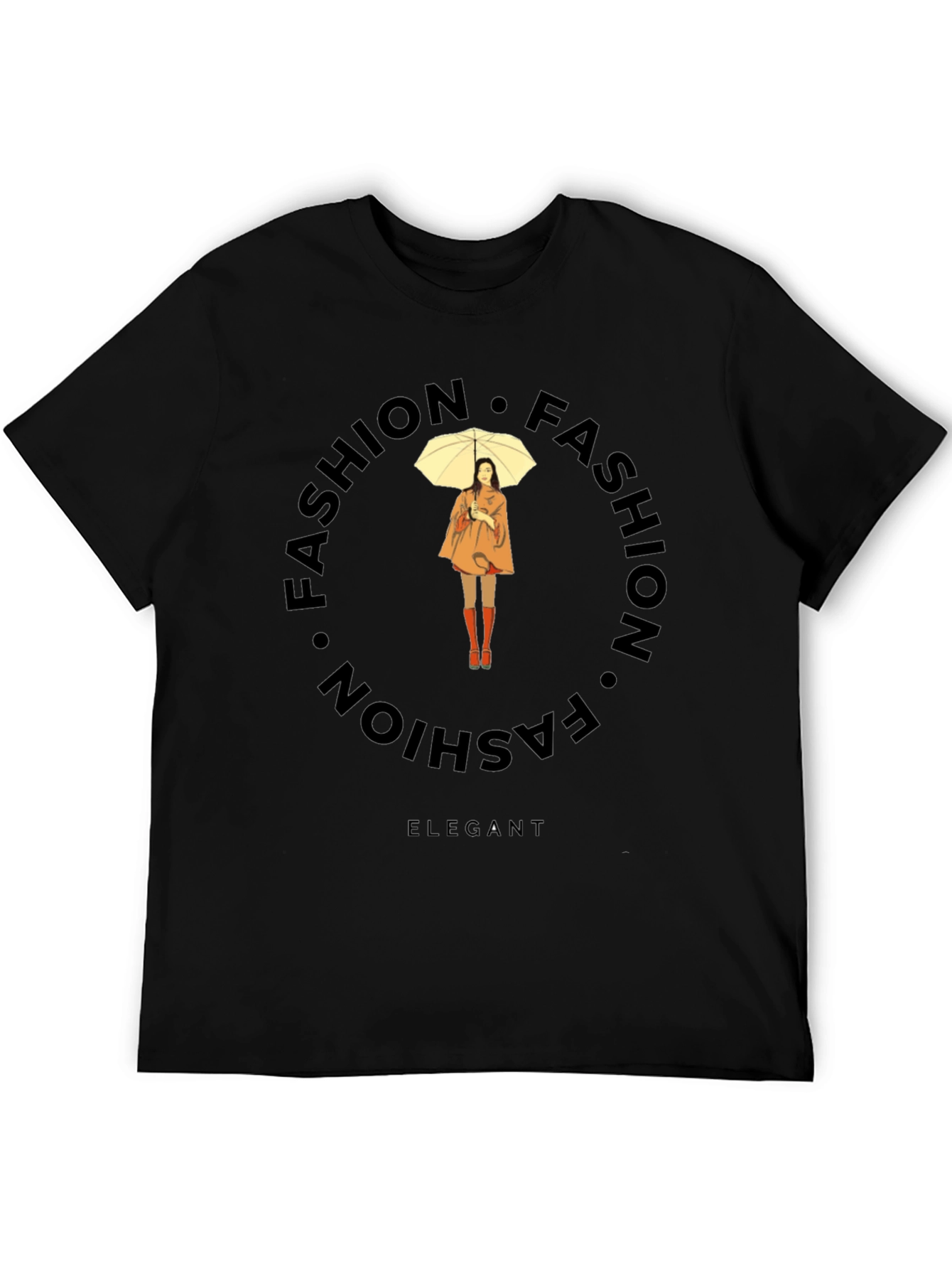 Elegant Fashion Tee - Stylish Round Design