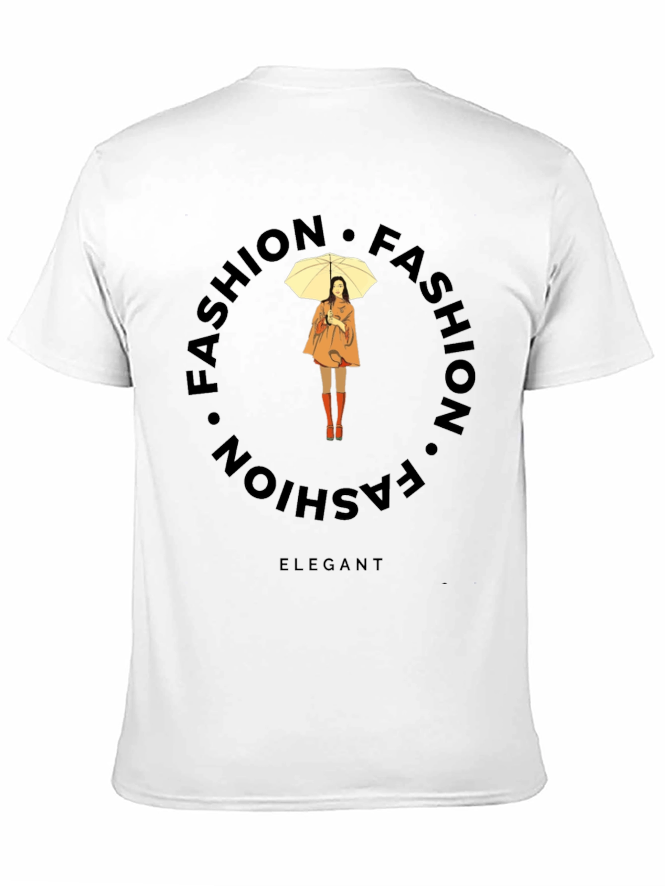 Elegant Fashion Tee - Stylish Round Design