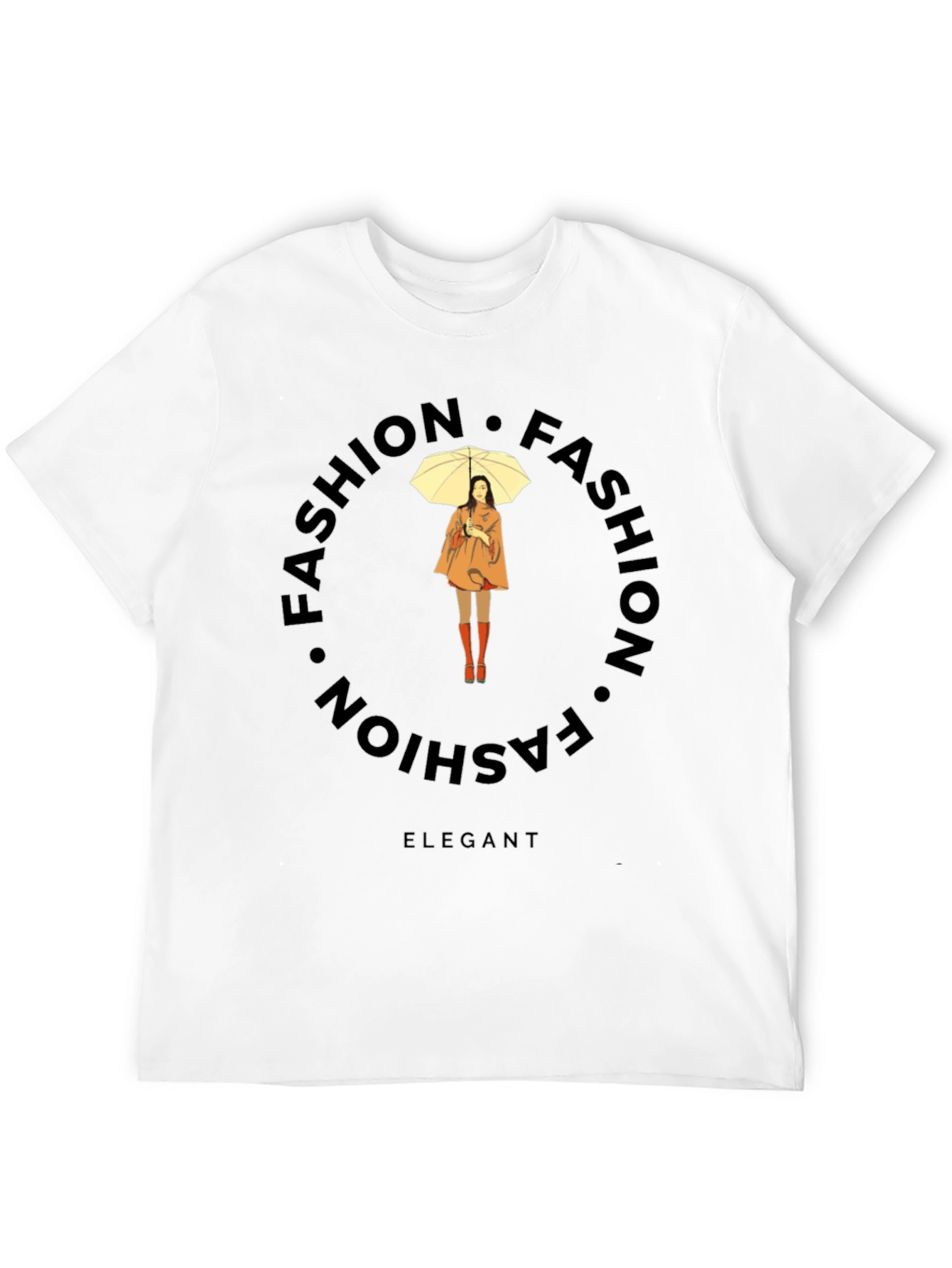 Elegant Fashion Tee - Stylish Round Design
