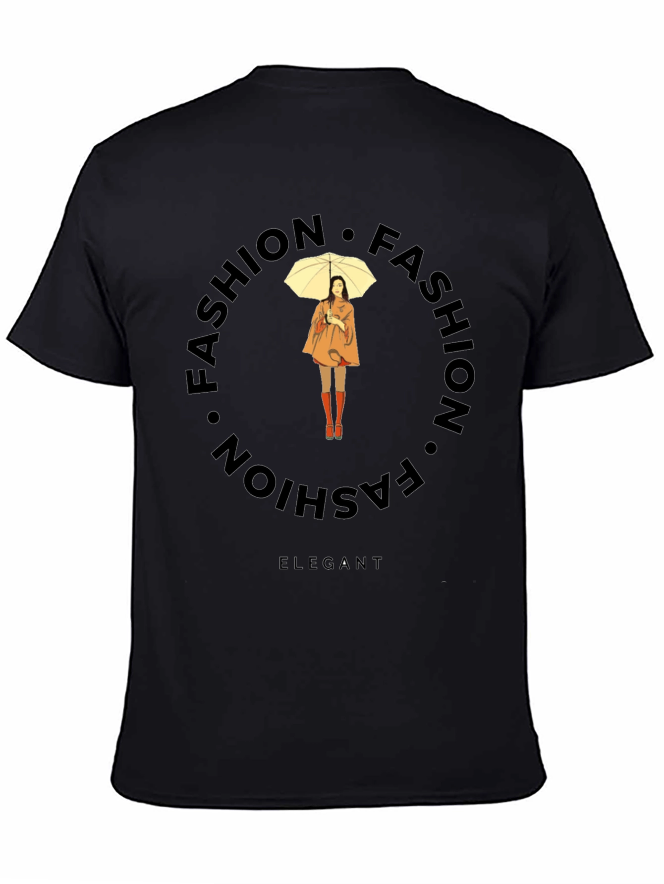 Elegant Fashion Tee - Stylish Round Design