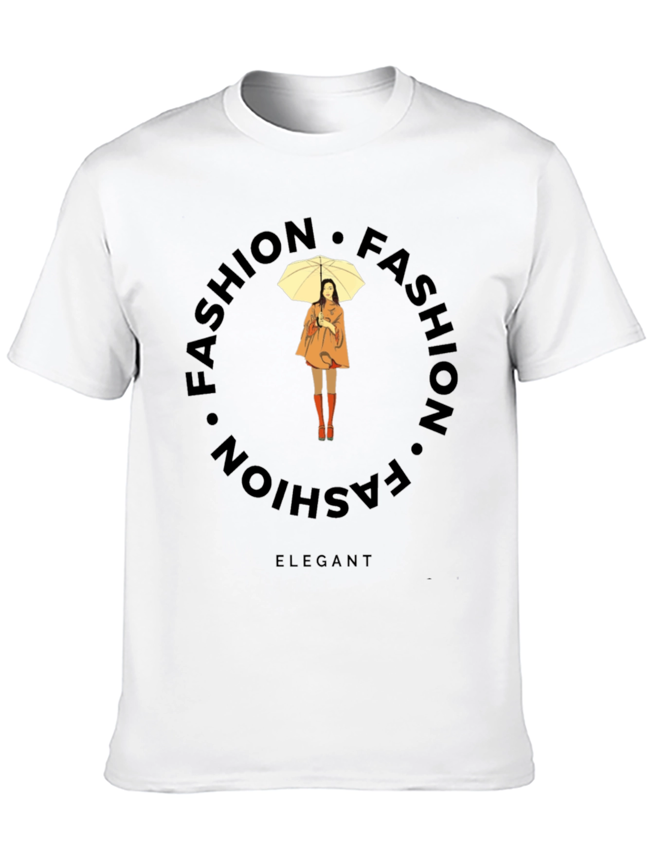 Elegant Fashion Tee - Stylish Round Design