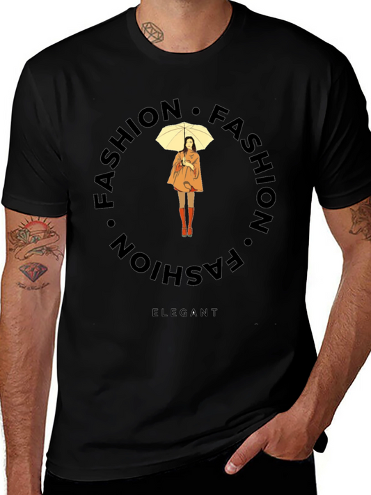 Elegant Fashion Tee - Stylish Round Design
