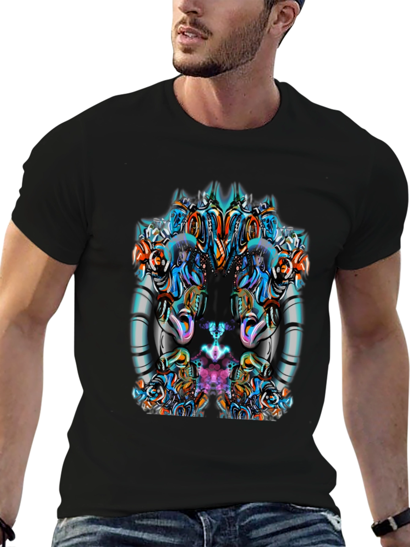 Abstract Graphic Print Tee