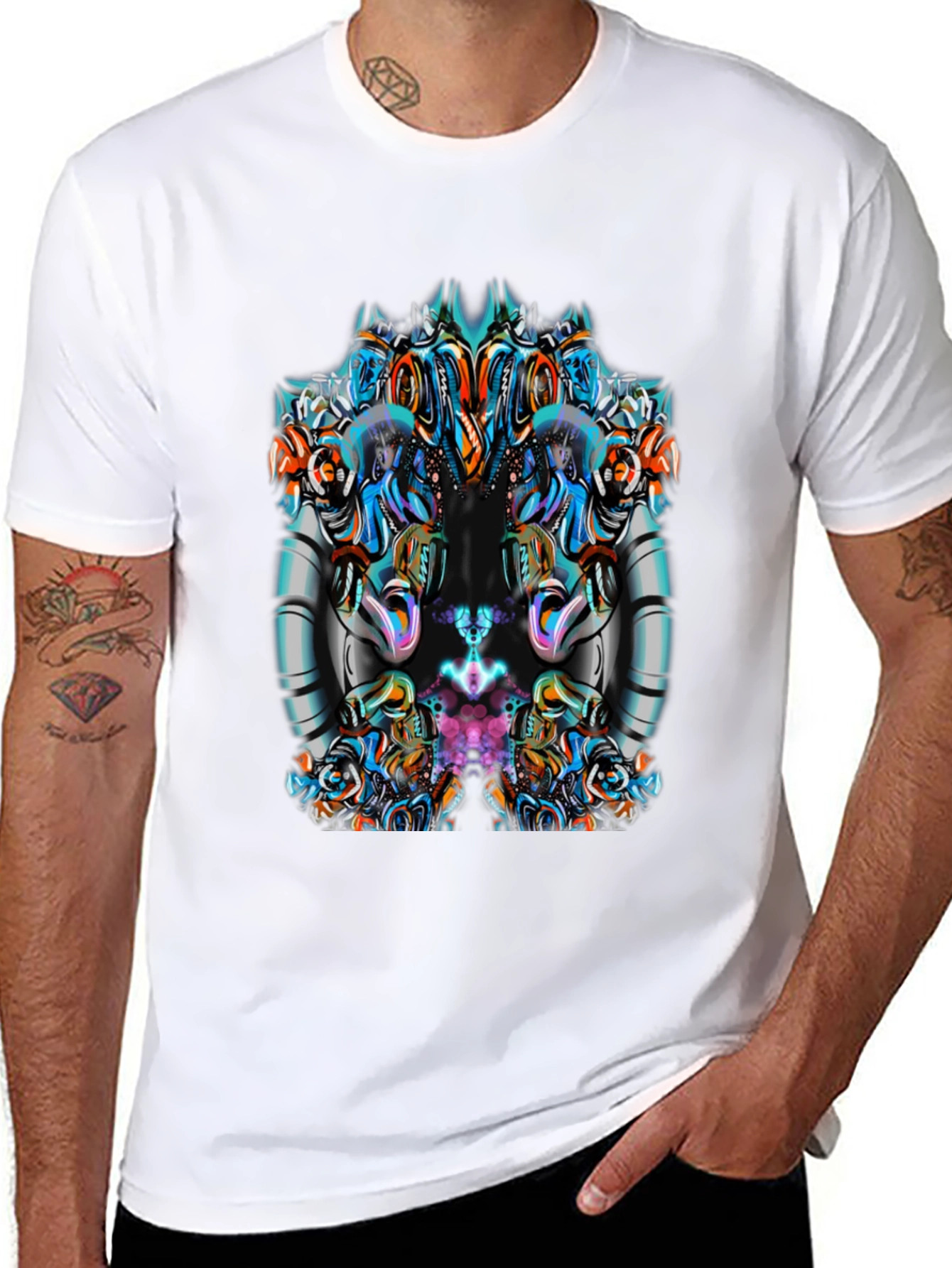 Abstract Graphic Print Tee
