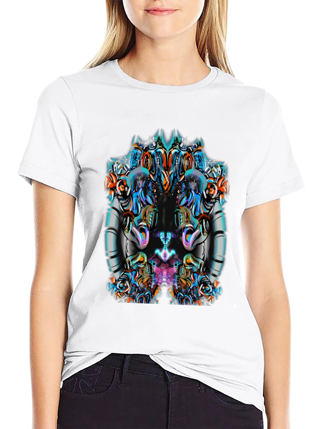 Abstract Graphic Print Tee