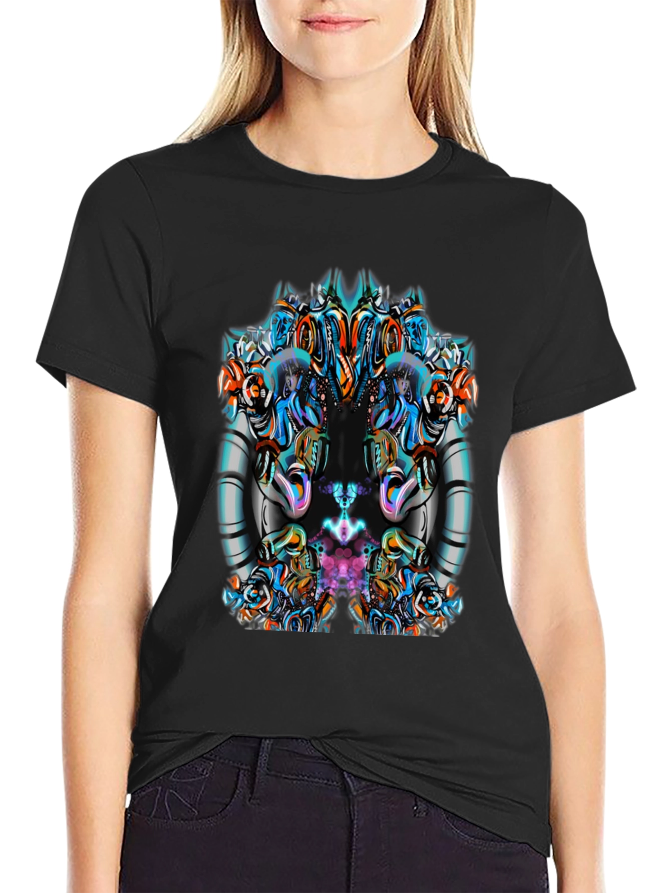 Abstract Graphic Print Tee