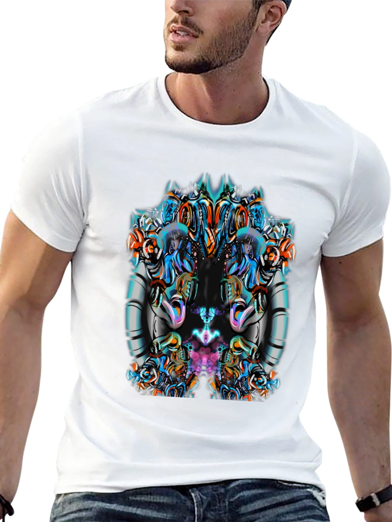 Abstract Graphic Print Tee