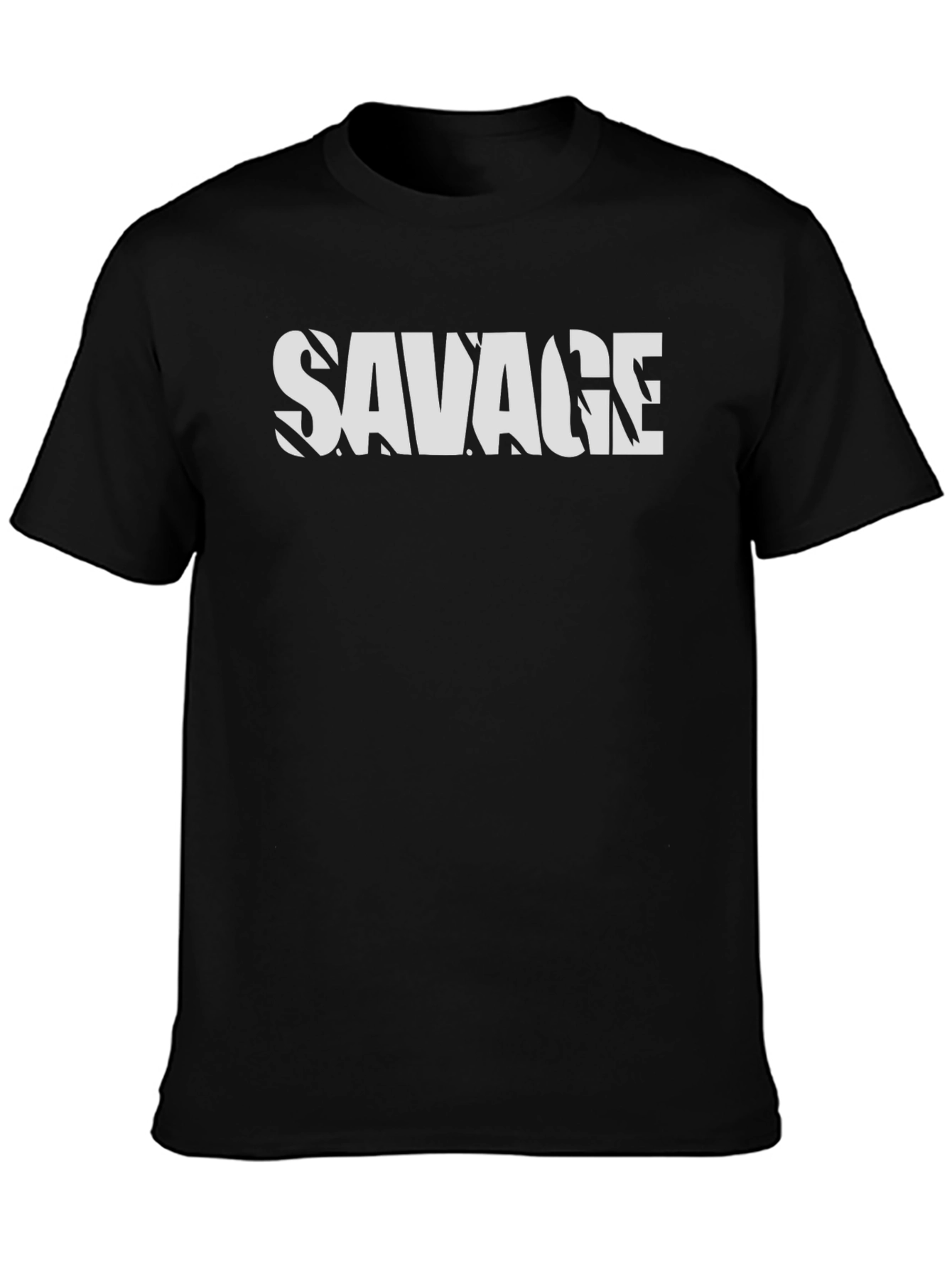 Savage Graphic T-Shirt - Mens Black Crew Neck Tee