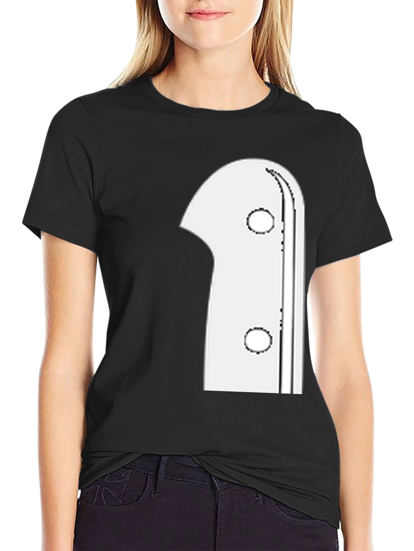 Ghost Graphic Print Black T-Shirt