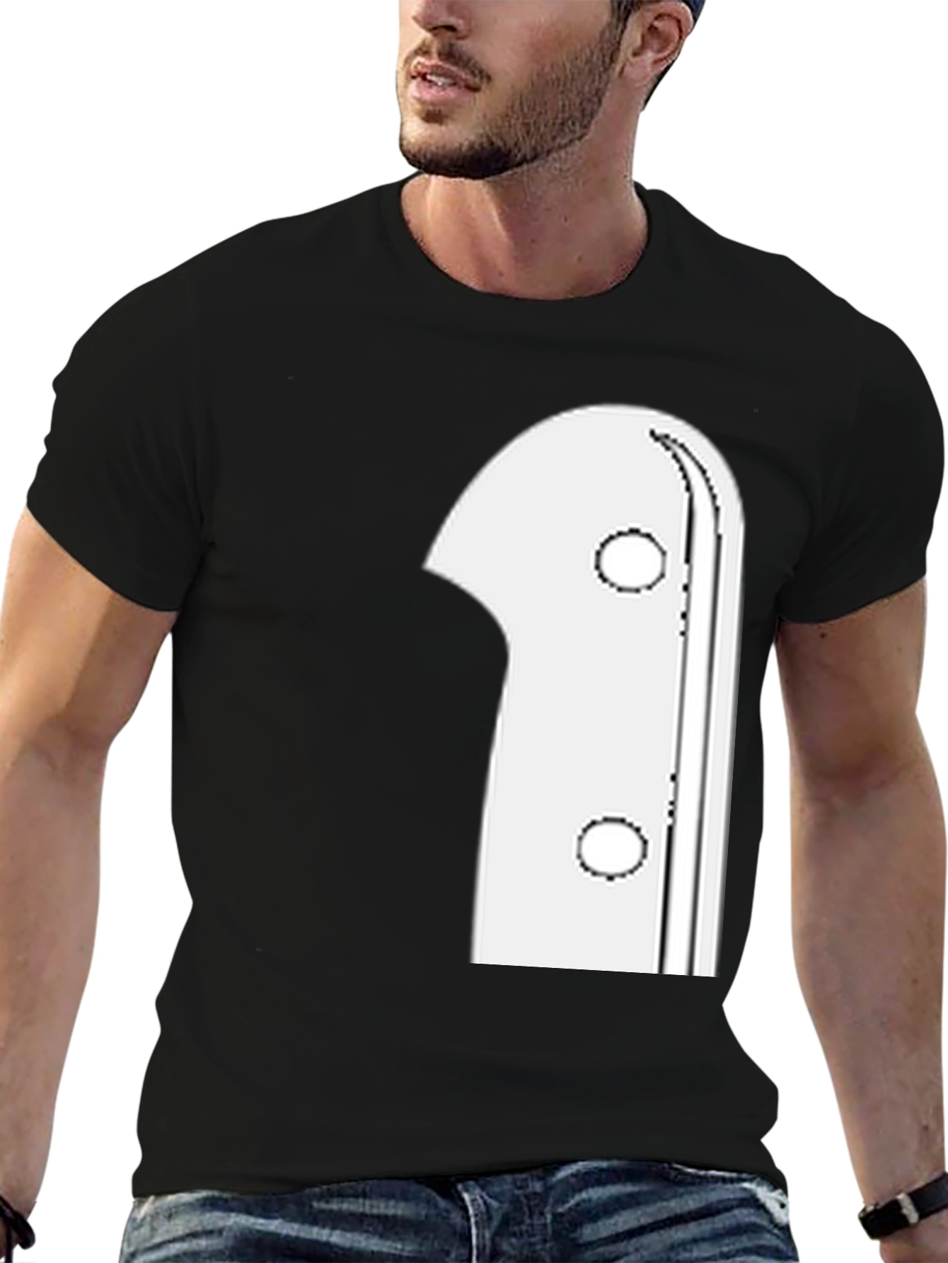 Ghost Graphic Print Black T-Shirt