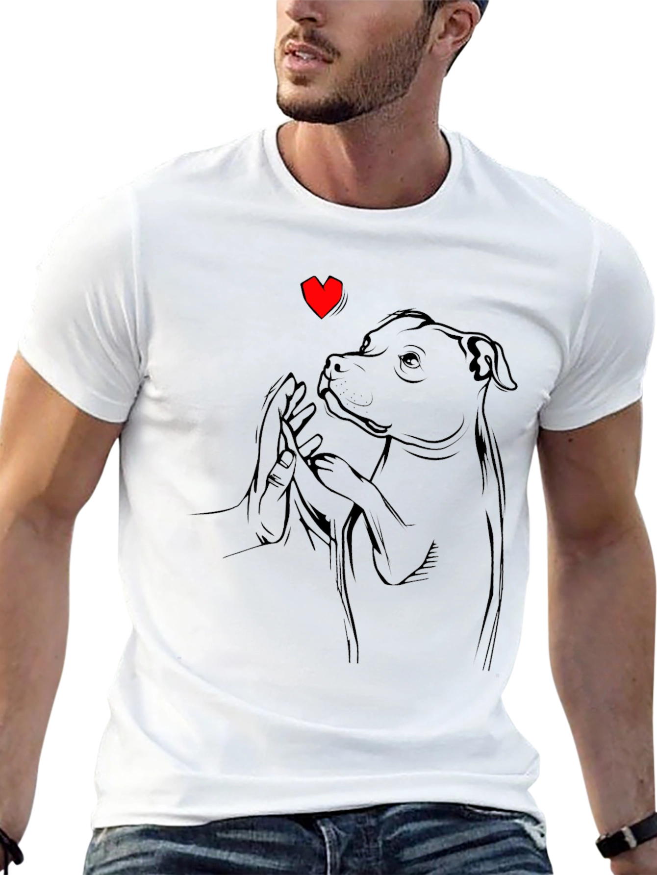 Dog Love T-Shirt - Graphic Print