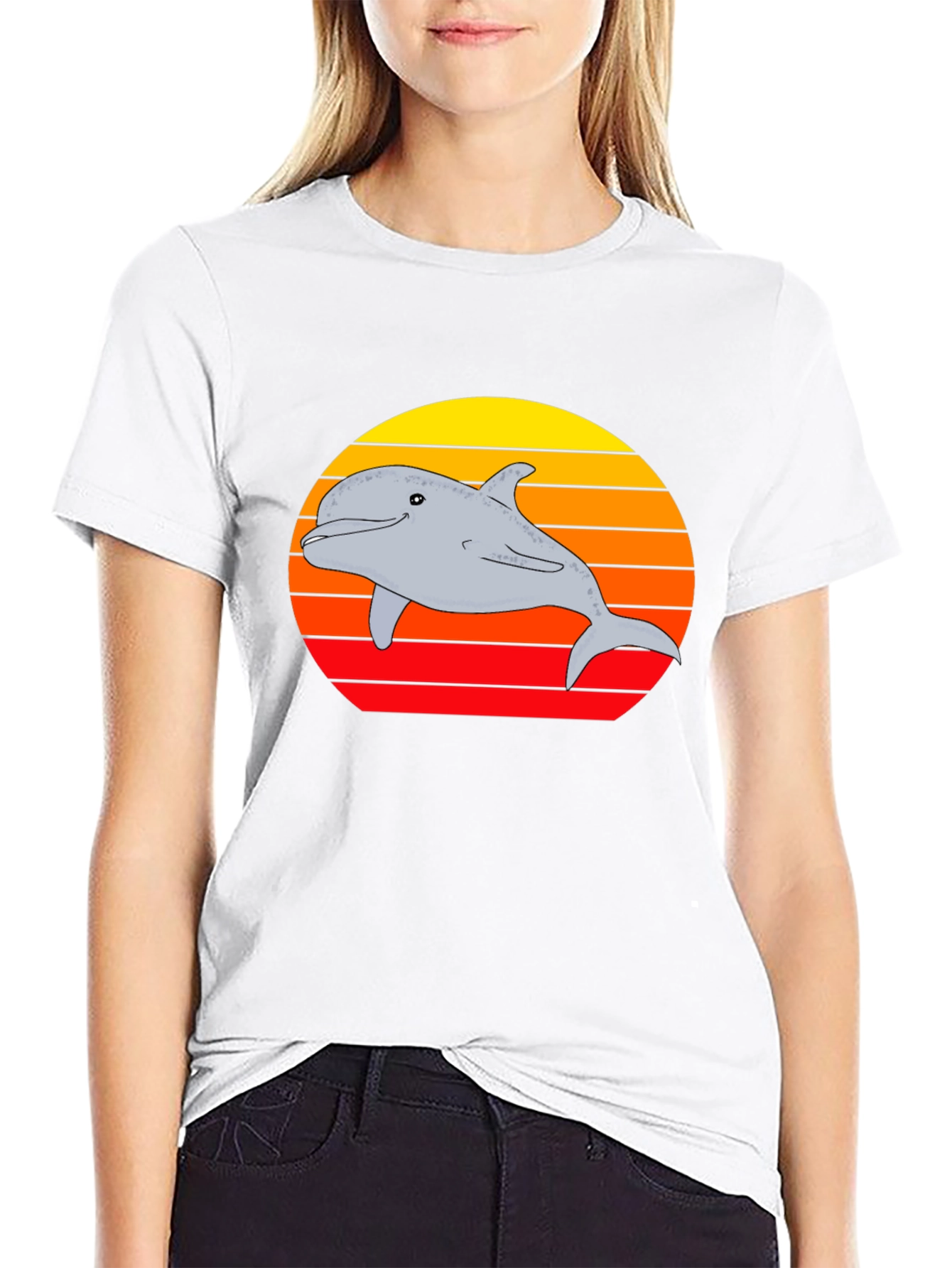 Dolphin Sunset Graphic Tee