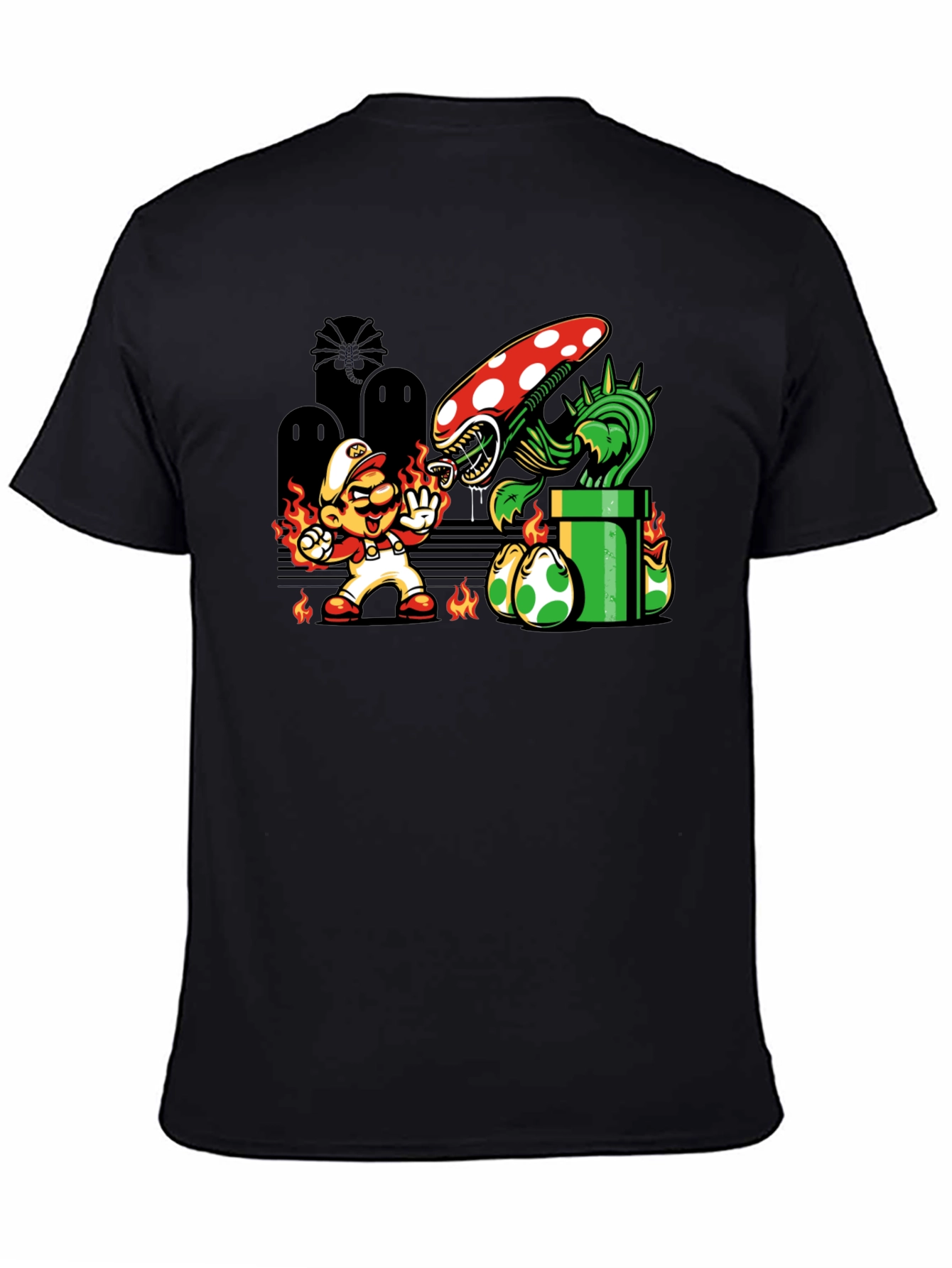 Mario vs. Alien Xenomorph T-Shirt
