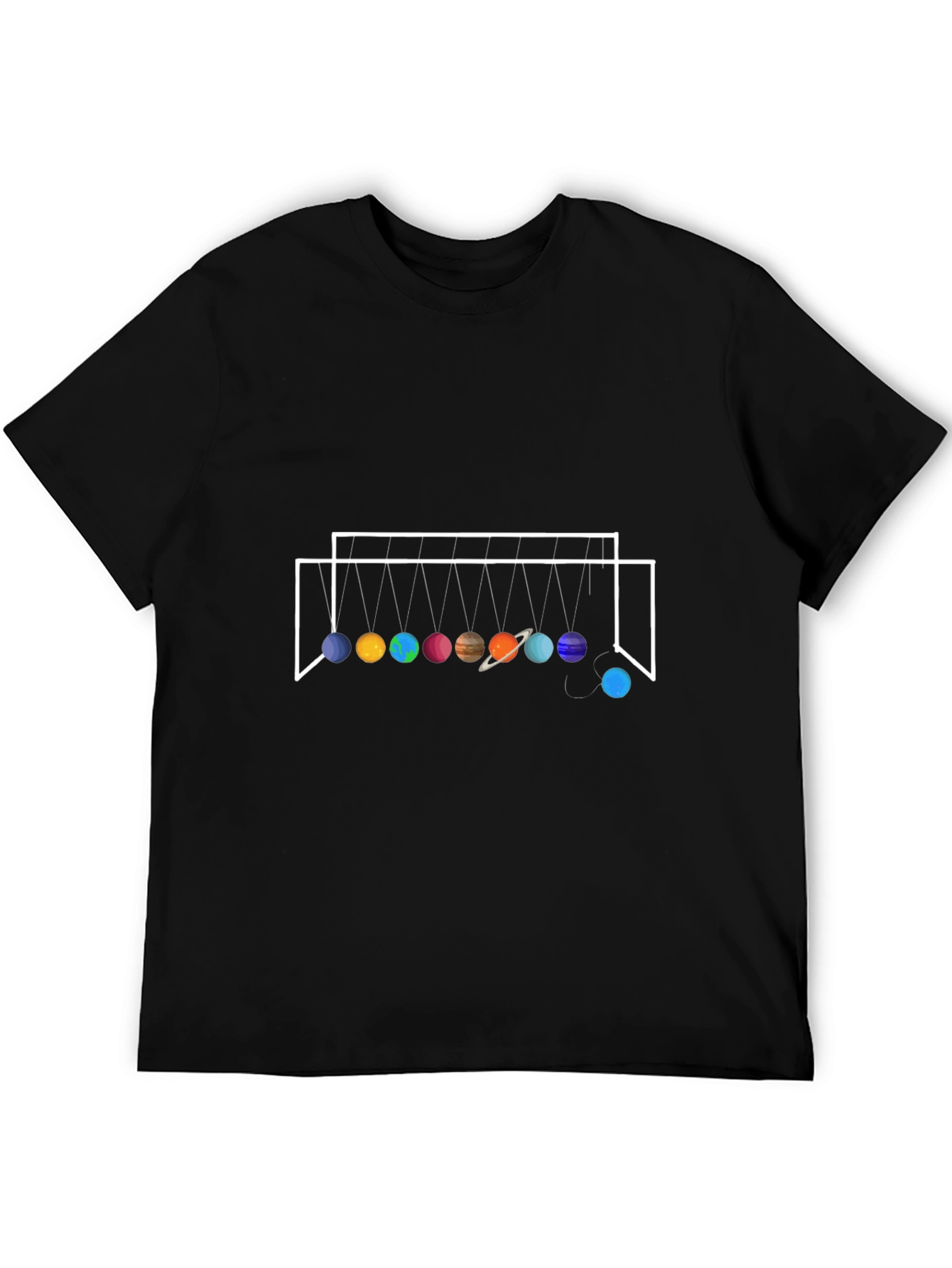 Planetary Newtons Cradle Black T-Shirt