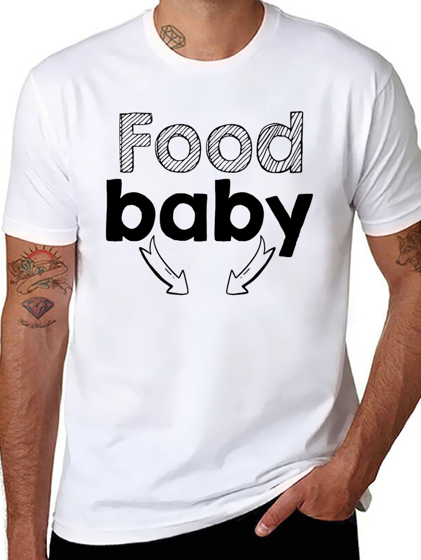 Food Baby T-Shirt - Funny Graphic Tee