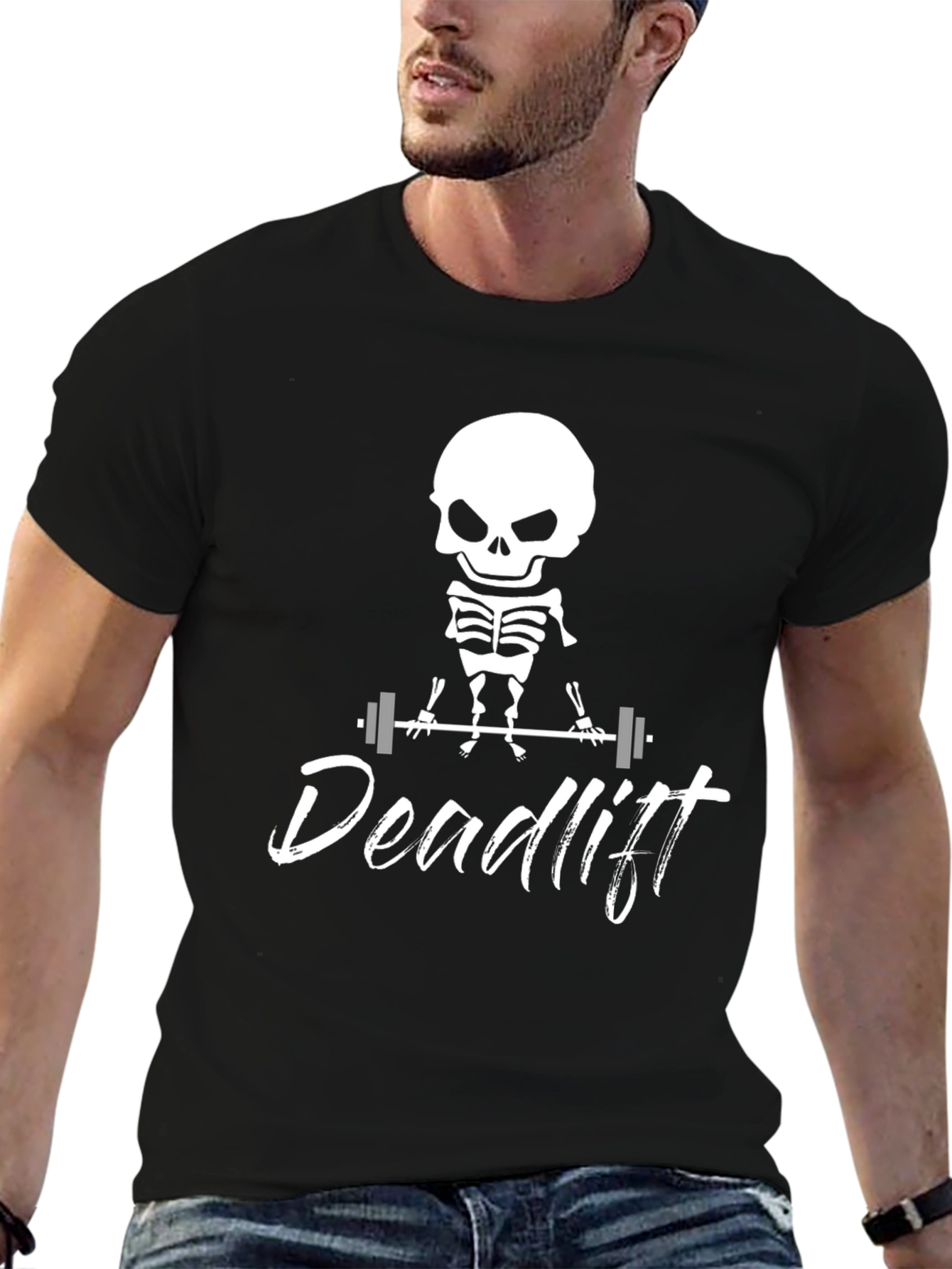Deadlift Skeleton Graphic T-Shirt