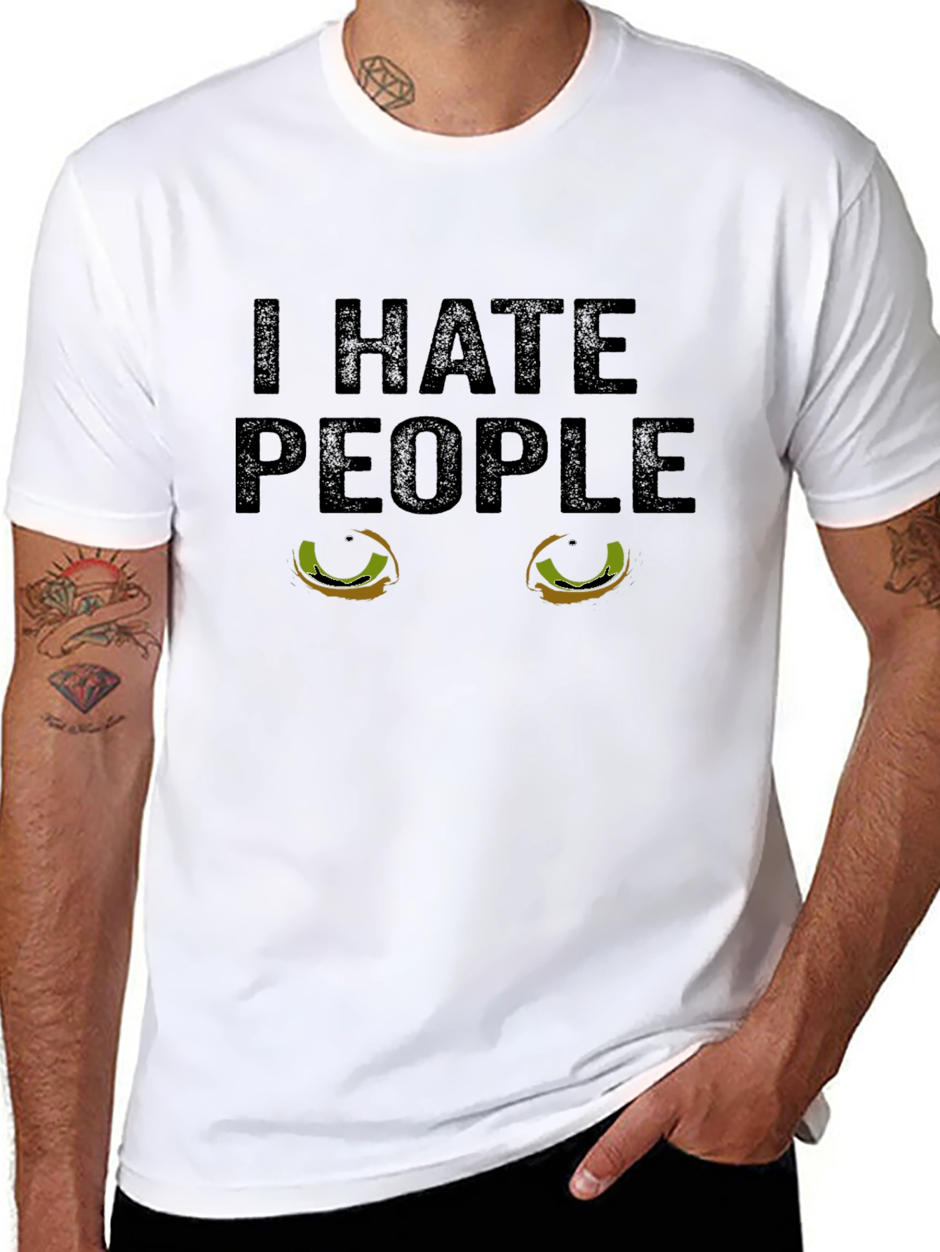 I HATE PEOPLE Cat Eyes T-Shirt