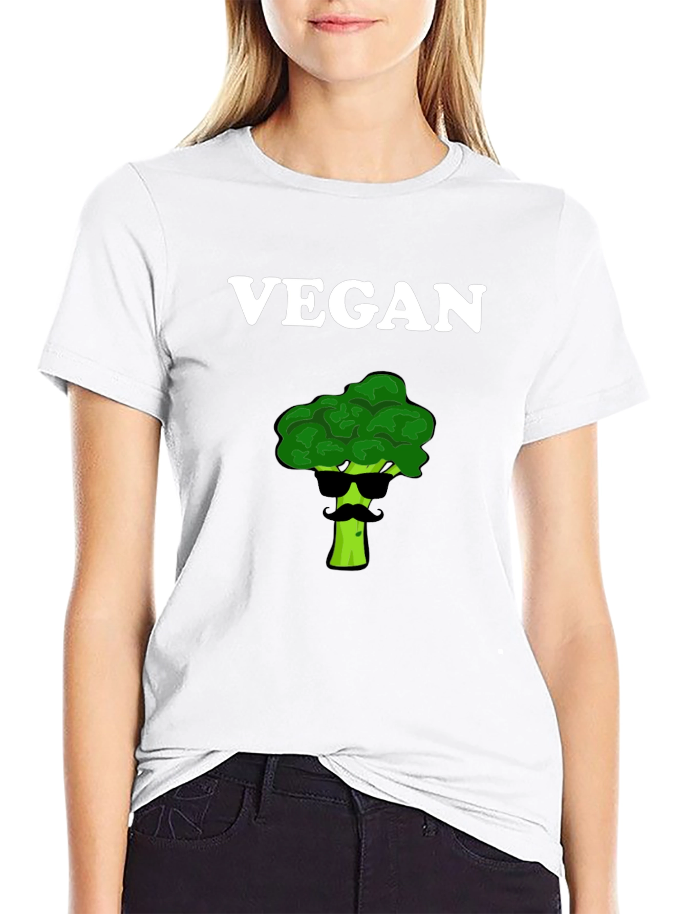 Vegan Broccoli Sunglasses T-Shirt - Cool & Healthy