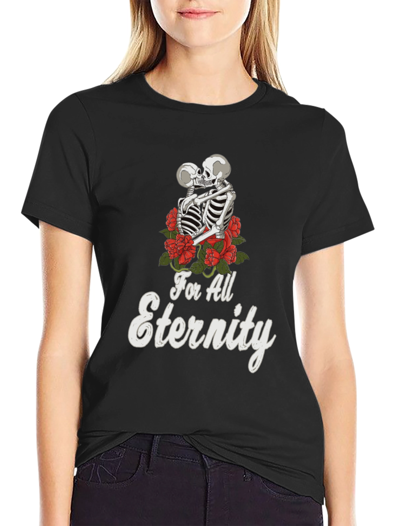 For All Eternity Skeleton Lovers Graphic Tee