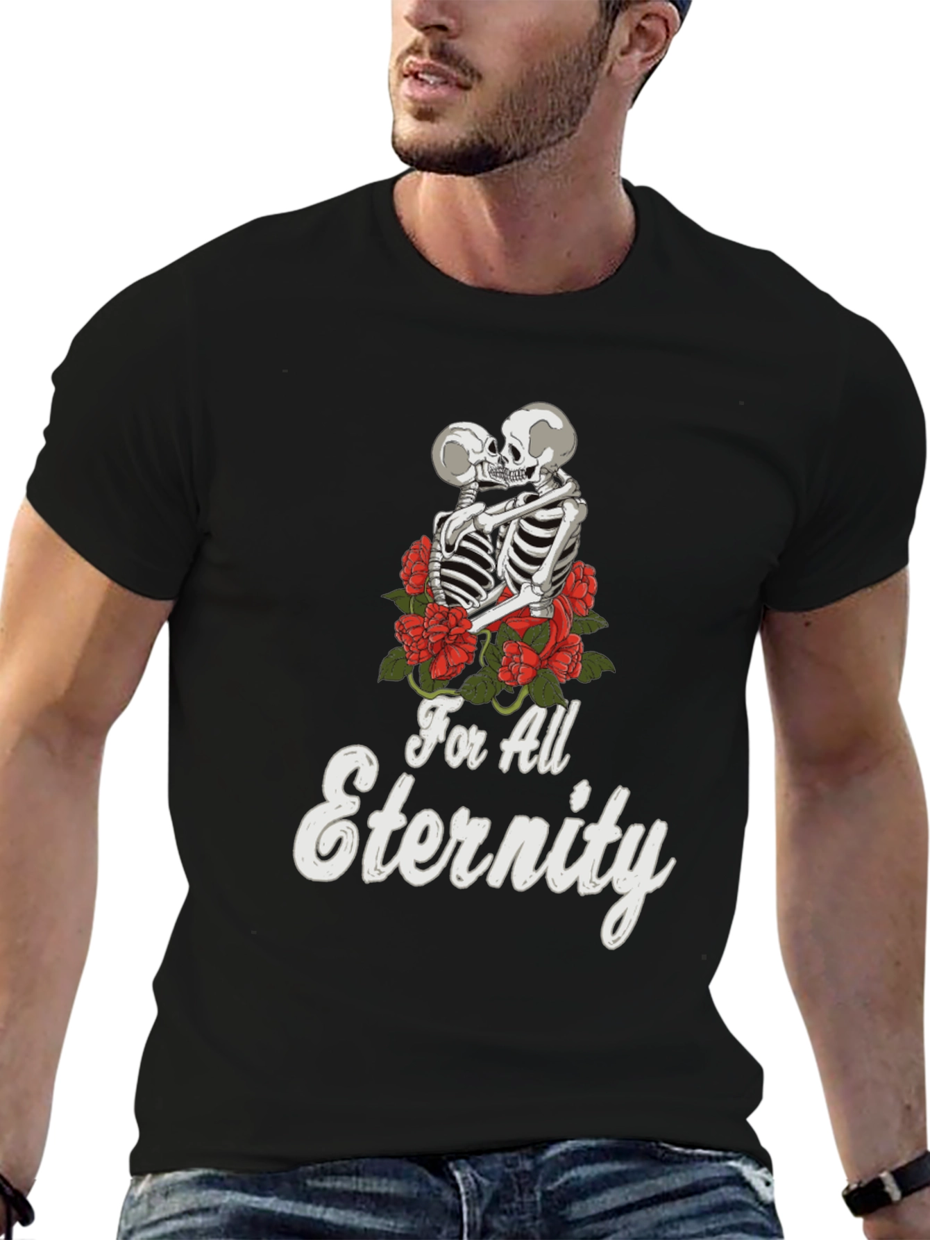 For All Eternity Skeleton Lovers Graphic Tee