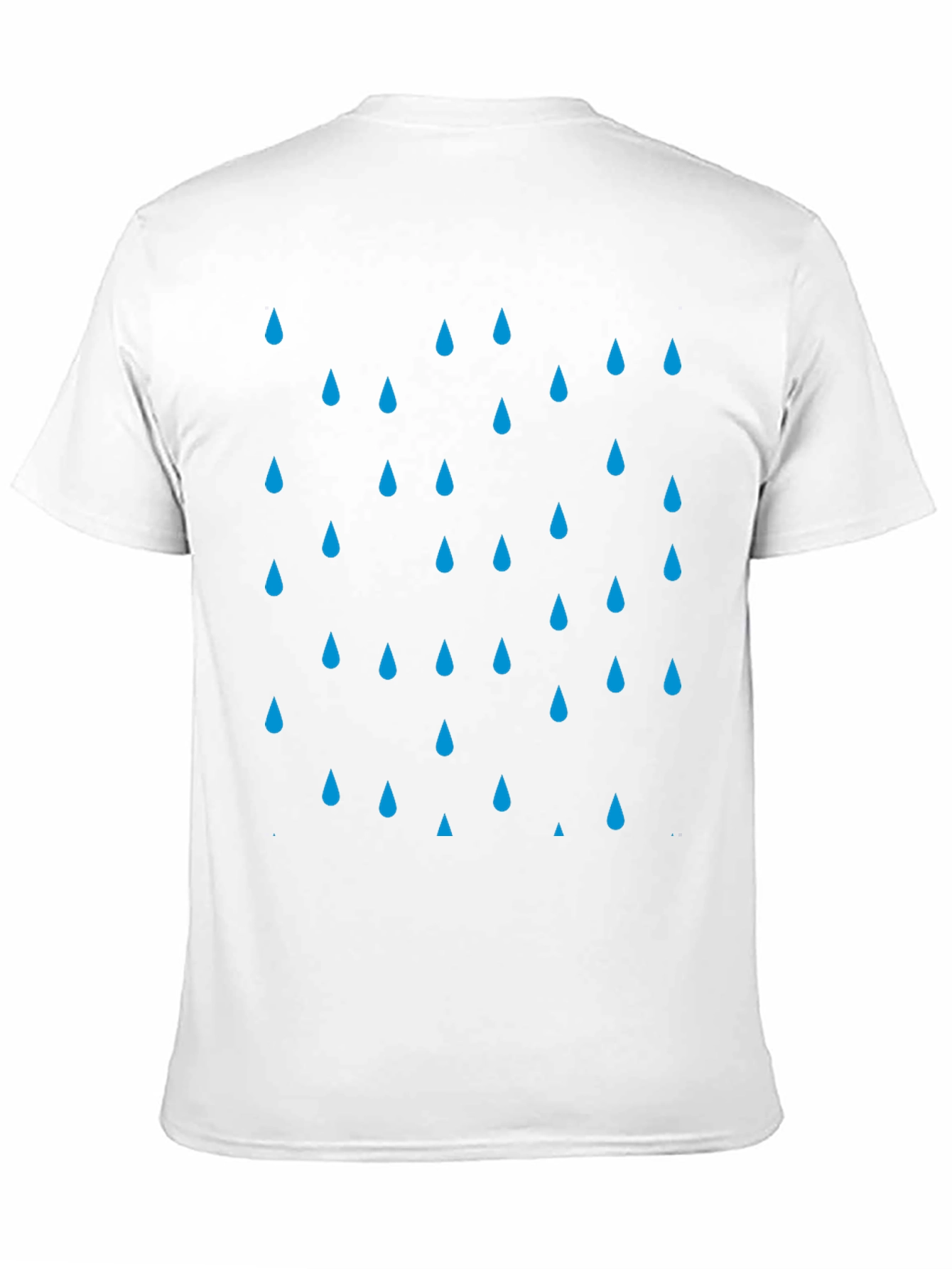 Rain Drop Pattern Black T-Shirt