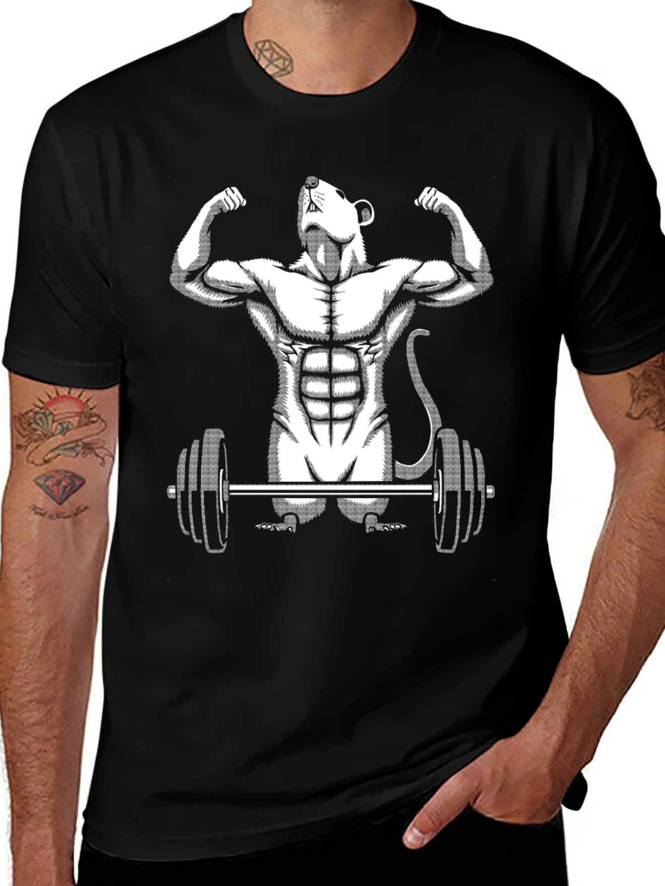 Rat Lifter T-Shirt - Funny Gym Tee