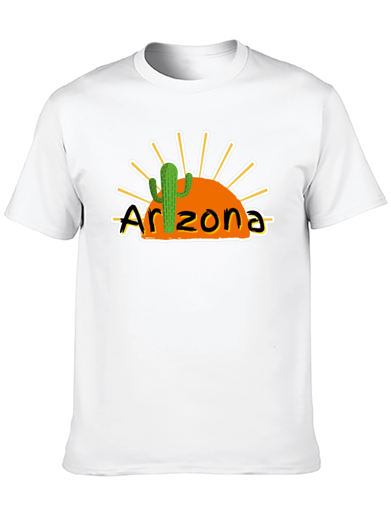 Arizona Sunset Cactus Black Graphic Tee