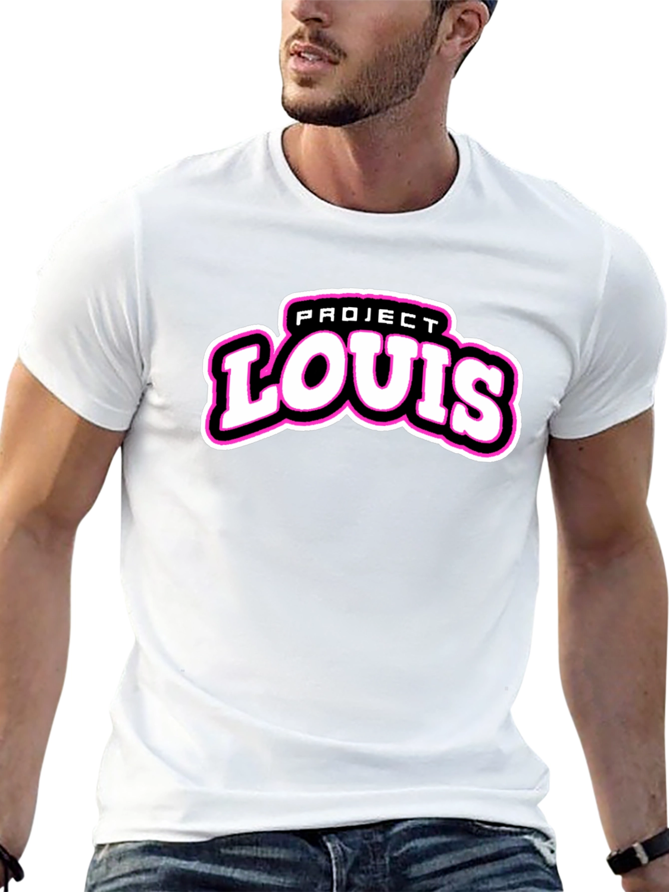Project Louis Black T-Shirt | Cool Graphic Tee